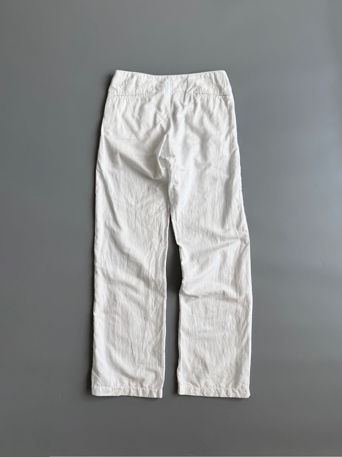 E-Paly White Cotton Pants