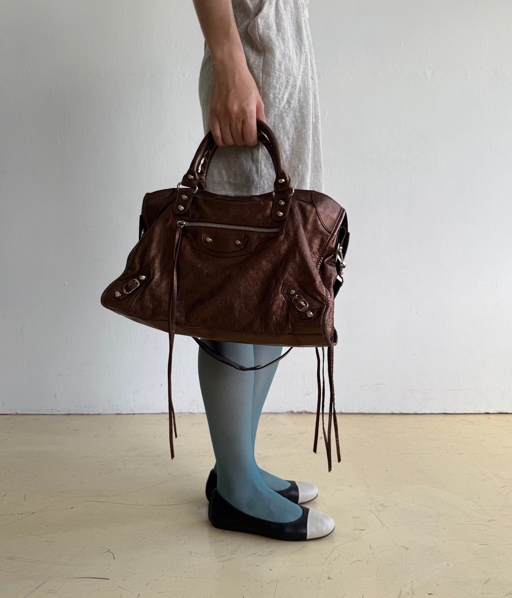 Balenciaga Metallic City Bag