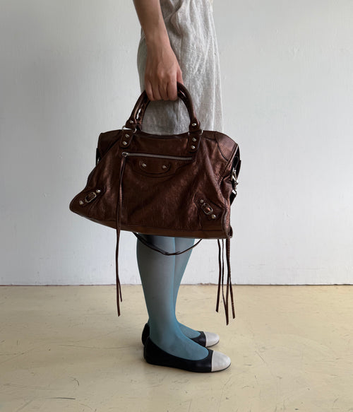 Balenciaga Metallic City Bag