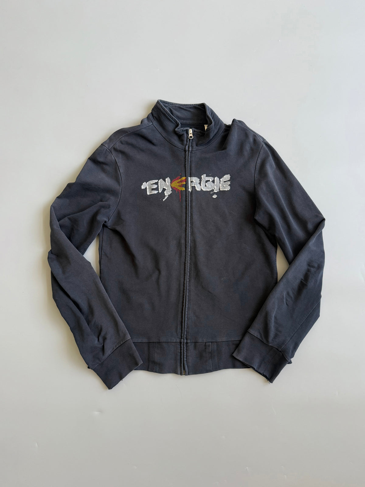 Graphic Navy Zip Up Jacket