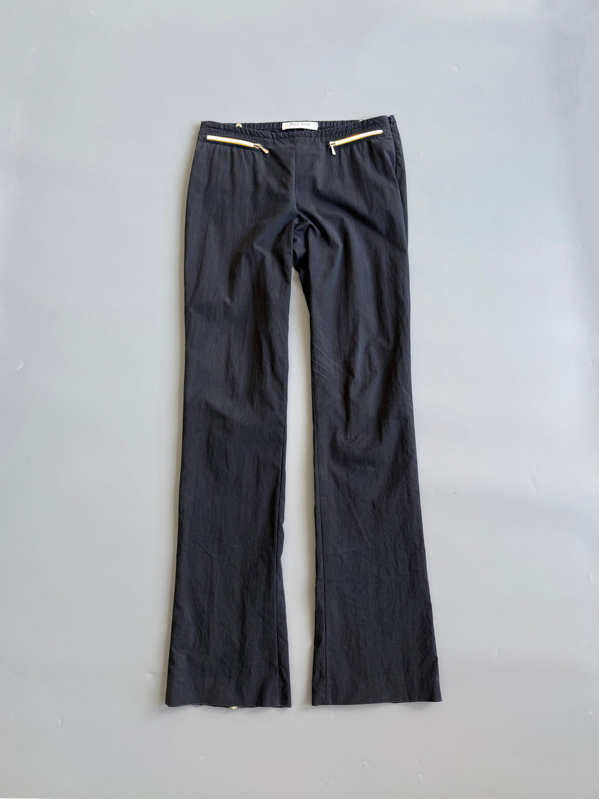 Miu Miu Navy Nylone Pants