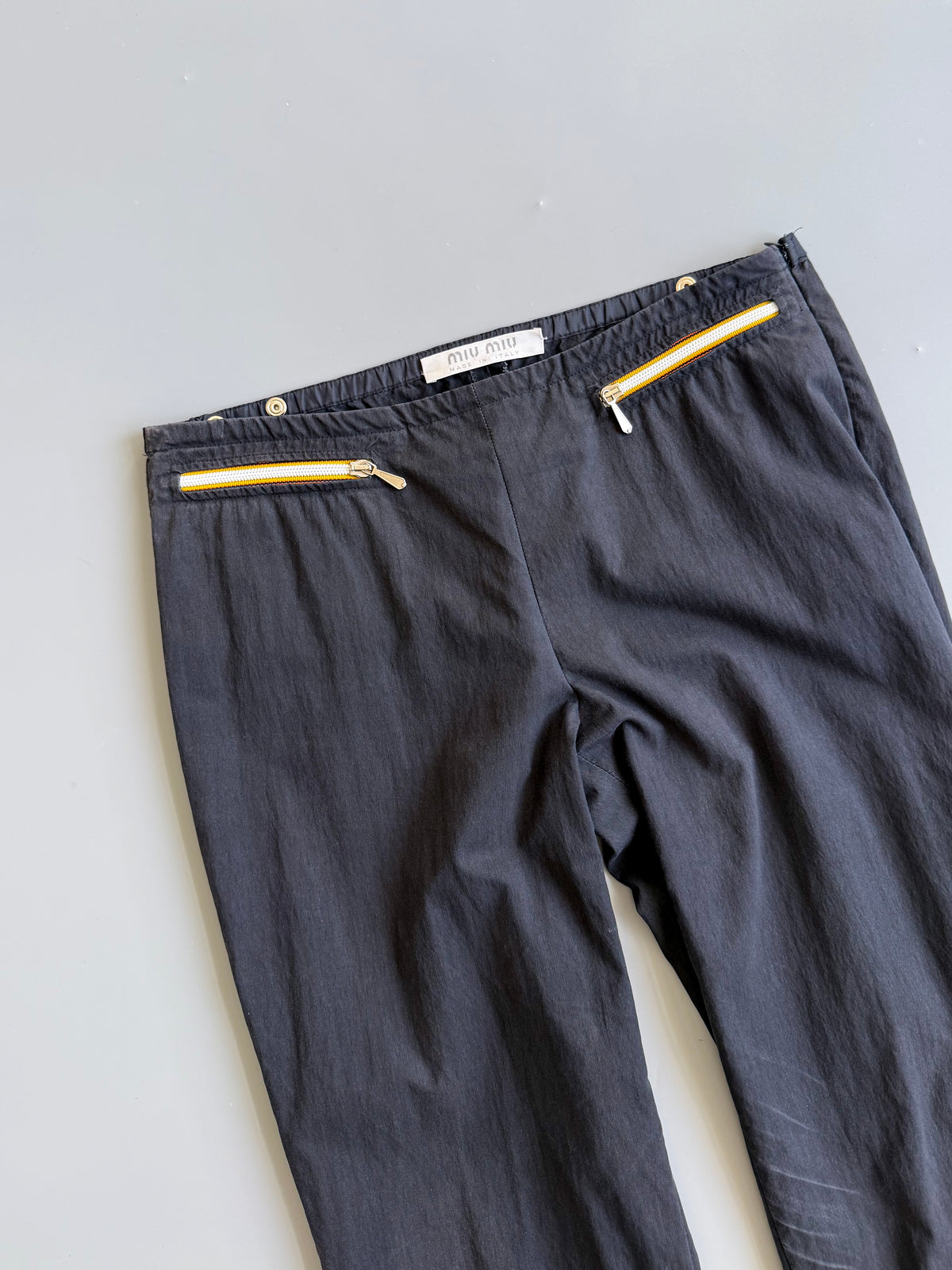 Miu Miu Navy Nylone Pants