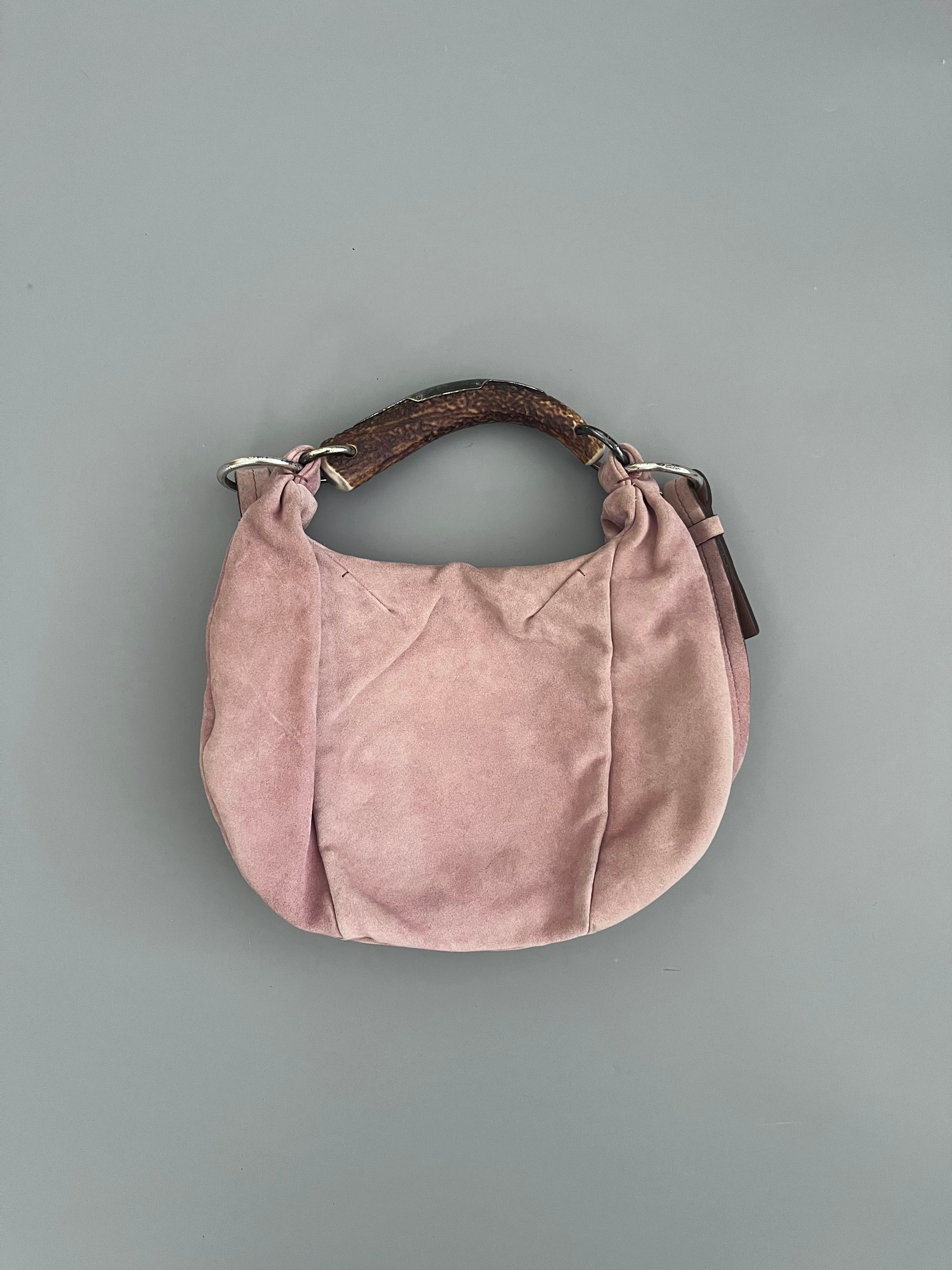 Yves Saint Laurent Mombasa Pale Pink Suede Hand Bag
