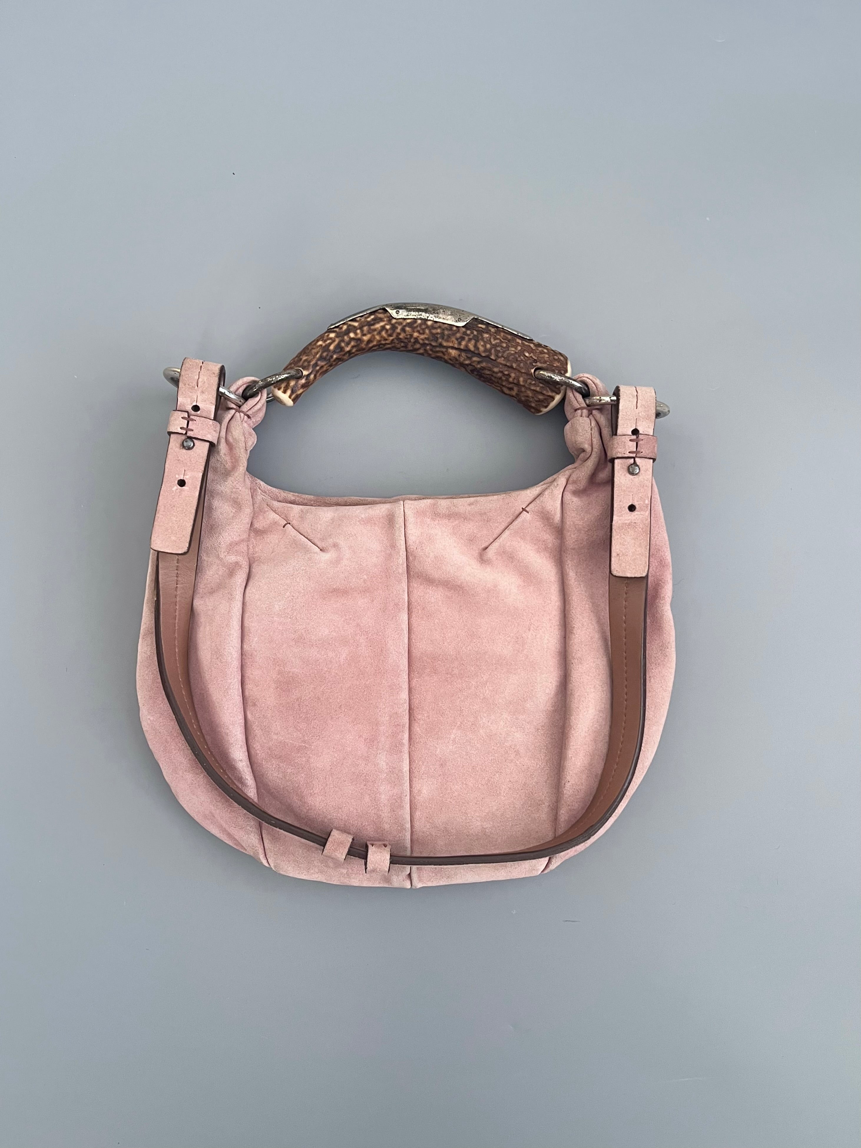 Yves Saint Laurent Mombasa Pale Pink Suede Hand Bag