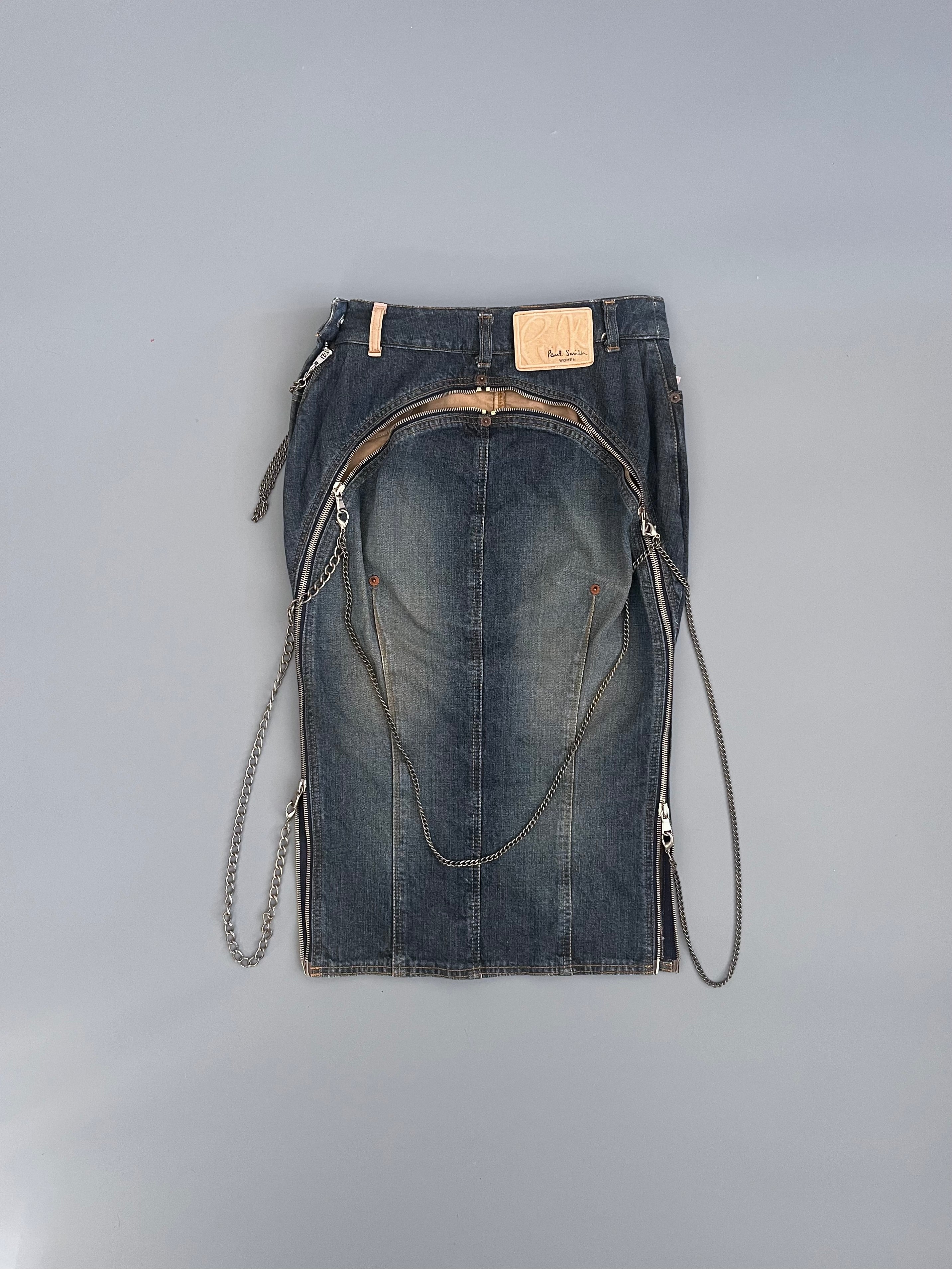 Paul Smith Denim Zipper Skirt