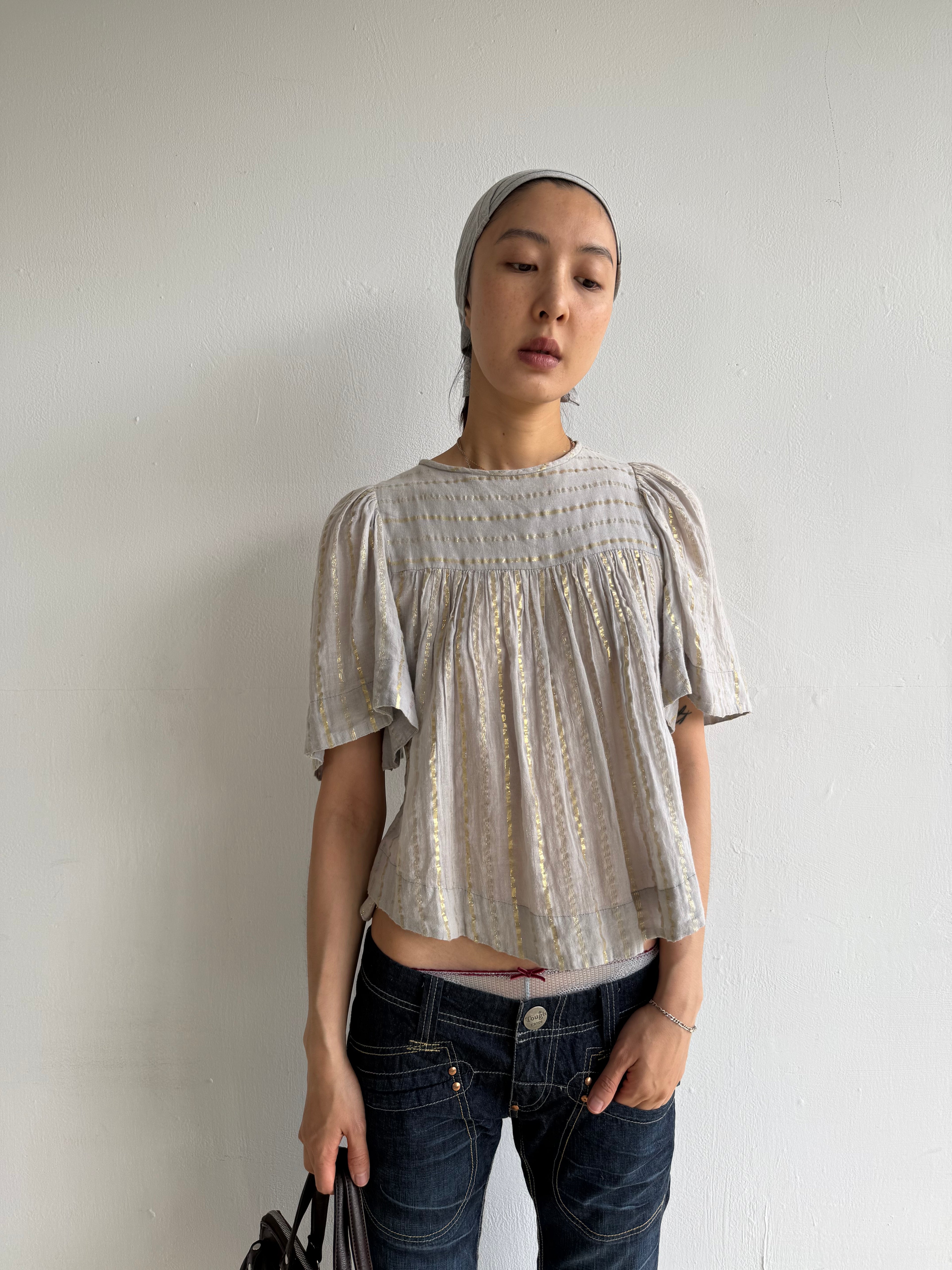 Isabel Marant Etoile Grey Linen Top