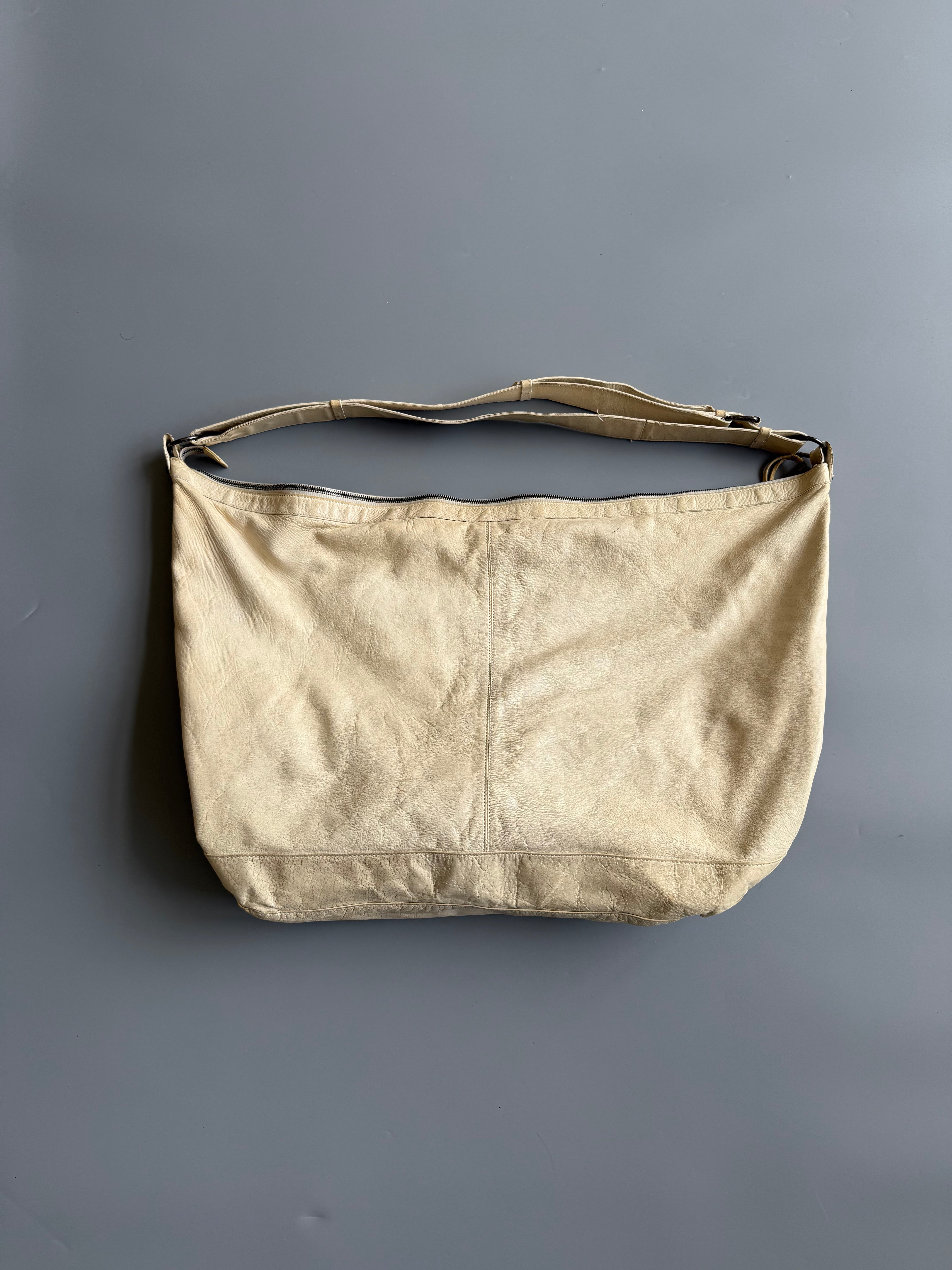 Balenciaga Ecru Travel Courier Bag