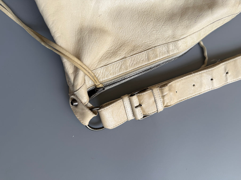Balenciaga Ecru Travel Courier Bag