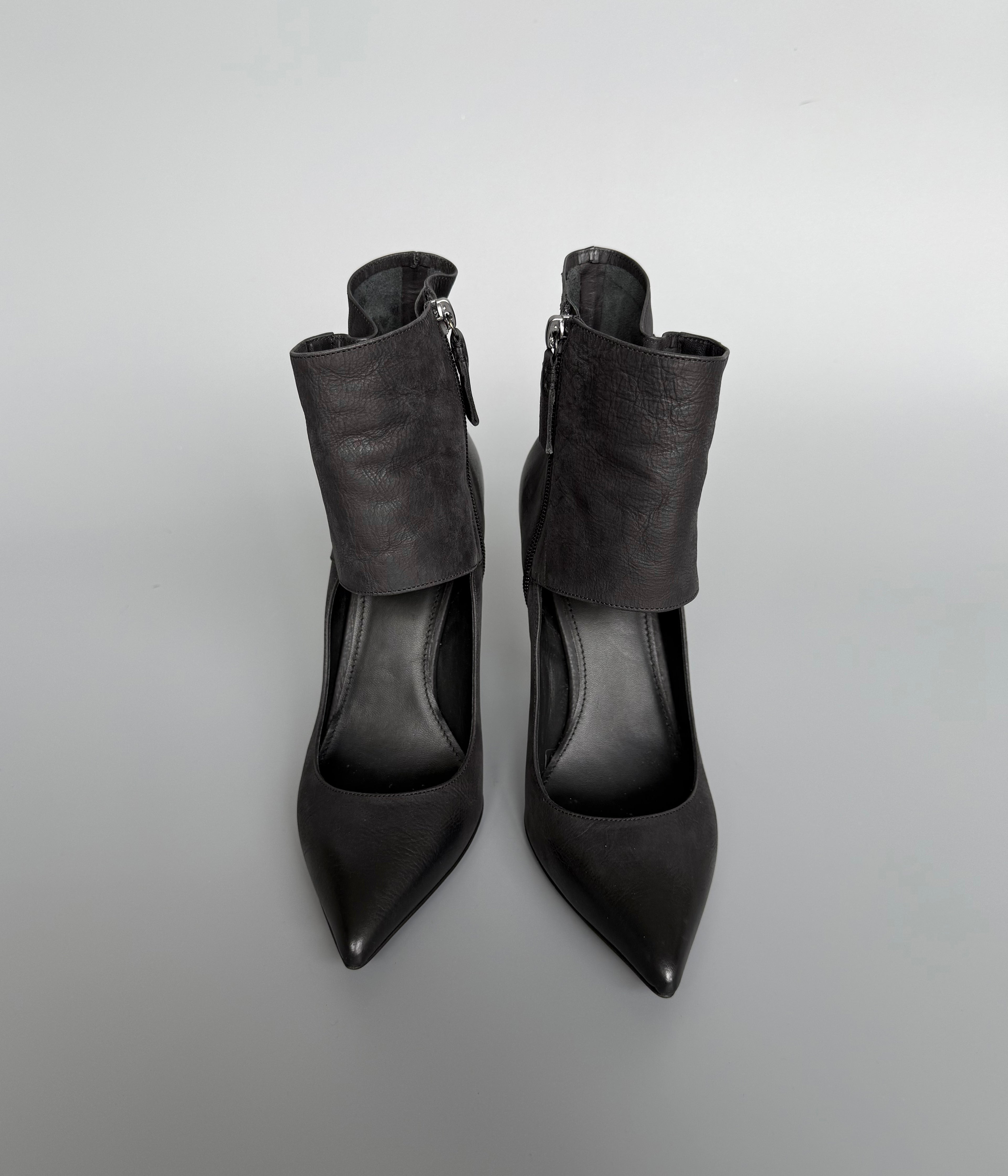 Vera Wang Leather Ankle Heels