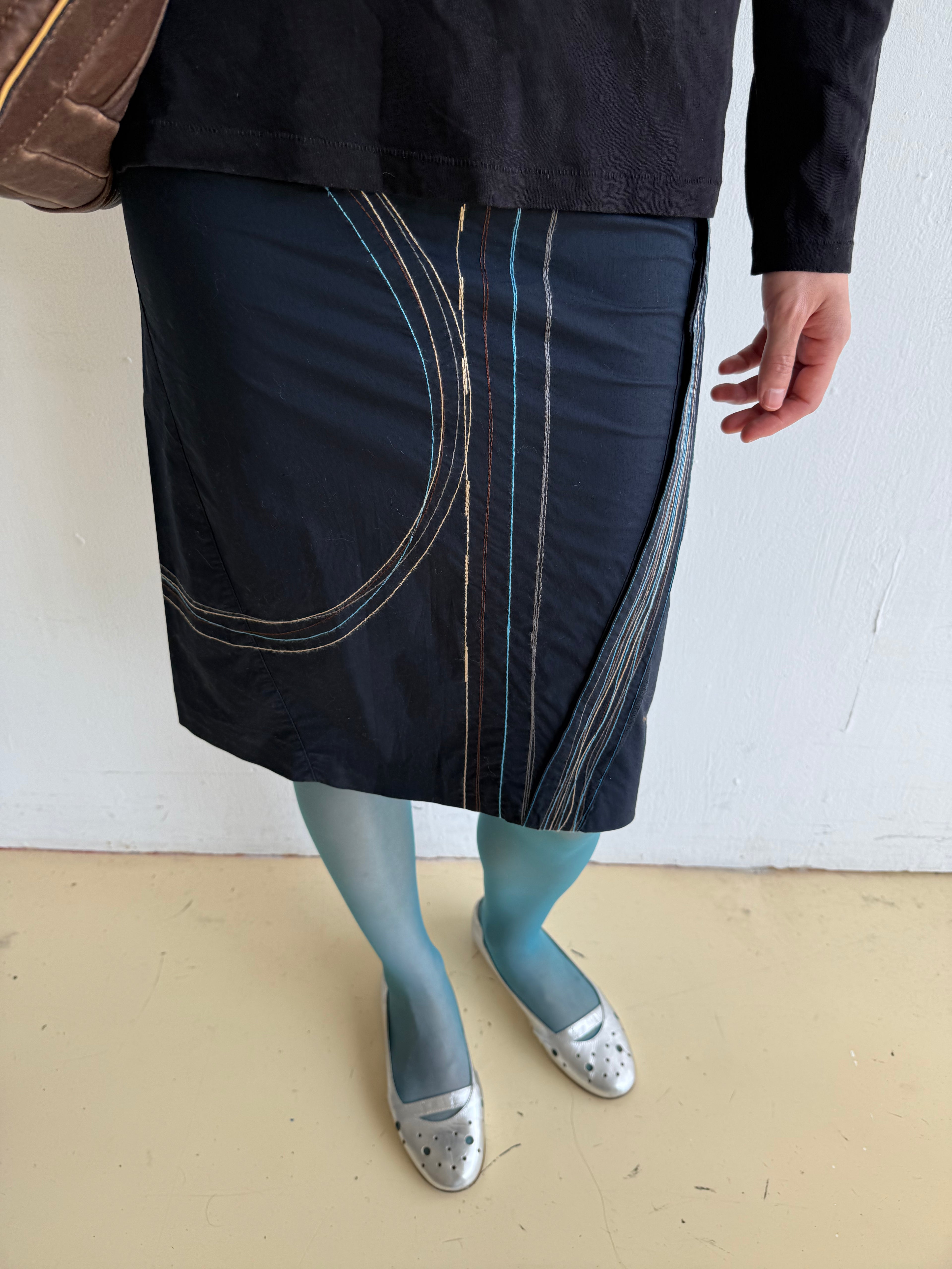 E Play Navy Cotton Skirt