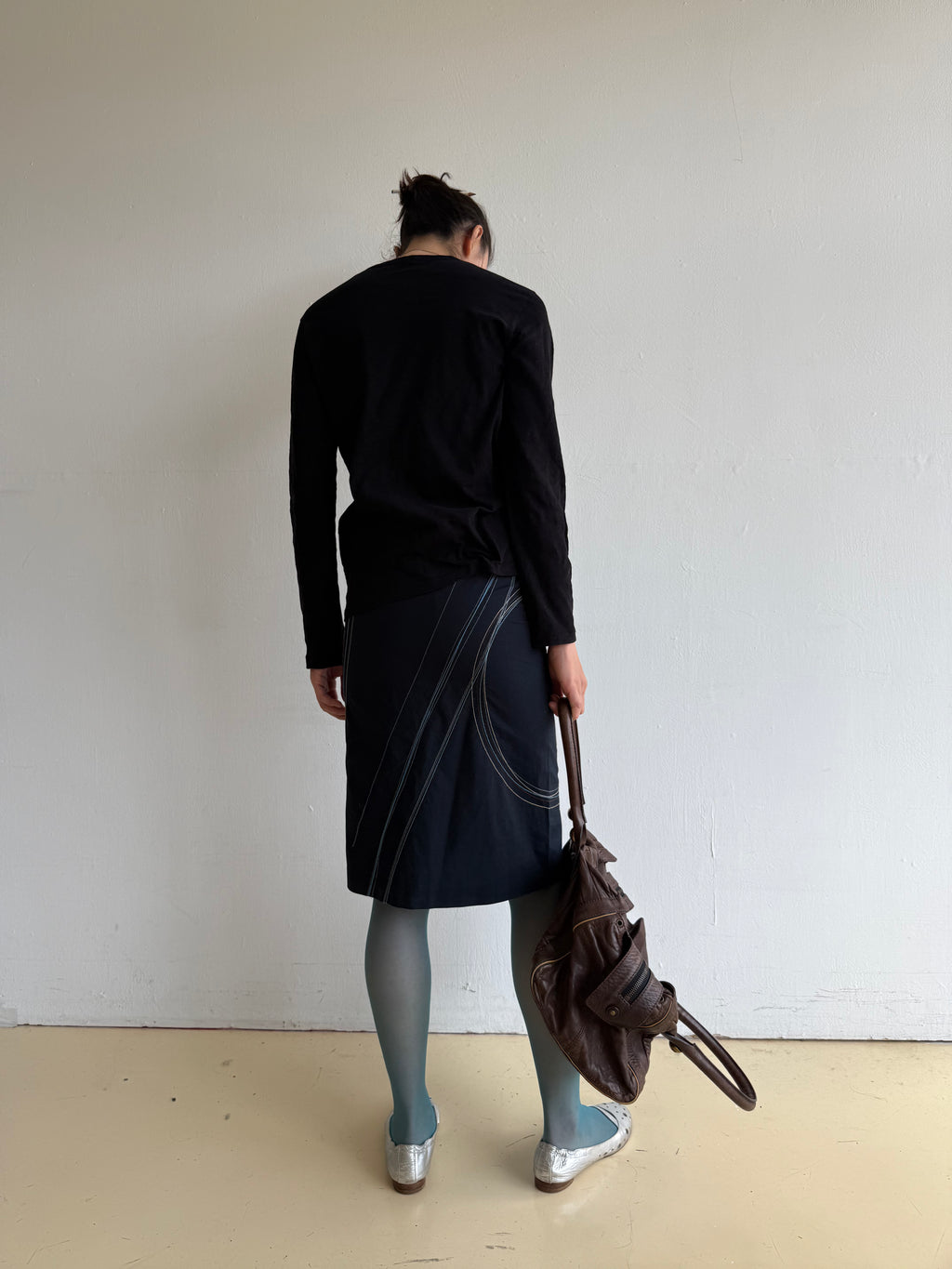 E Play Navy Cotton Skirt