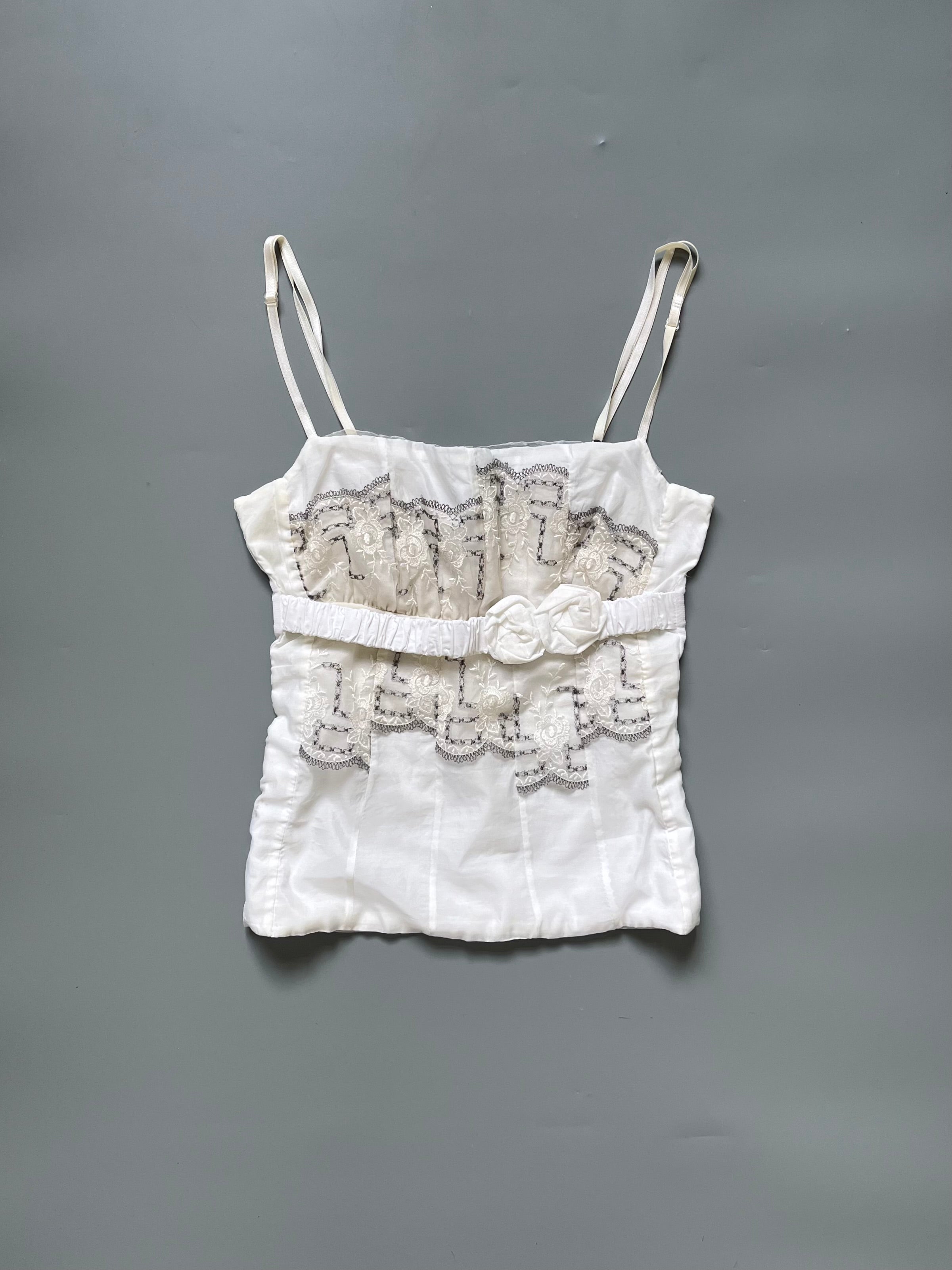 Siste’s White Chiffon Corset