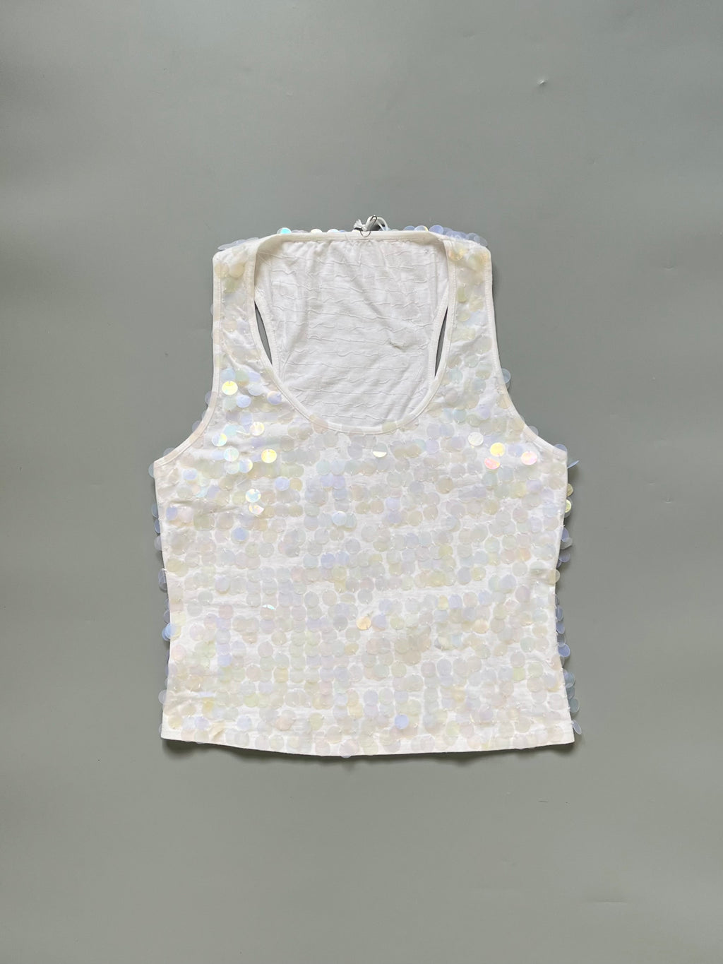 Max&Co White Sequins Tank