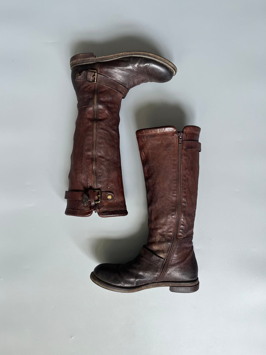 Kammi Brown Leather Riding Boots