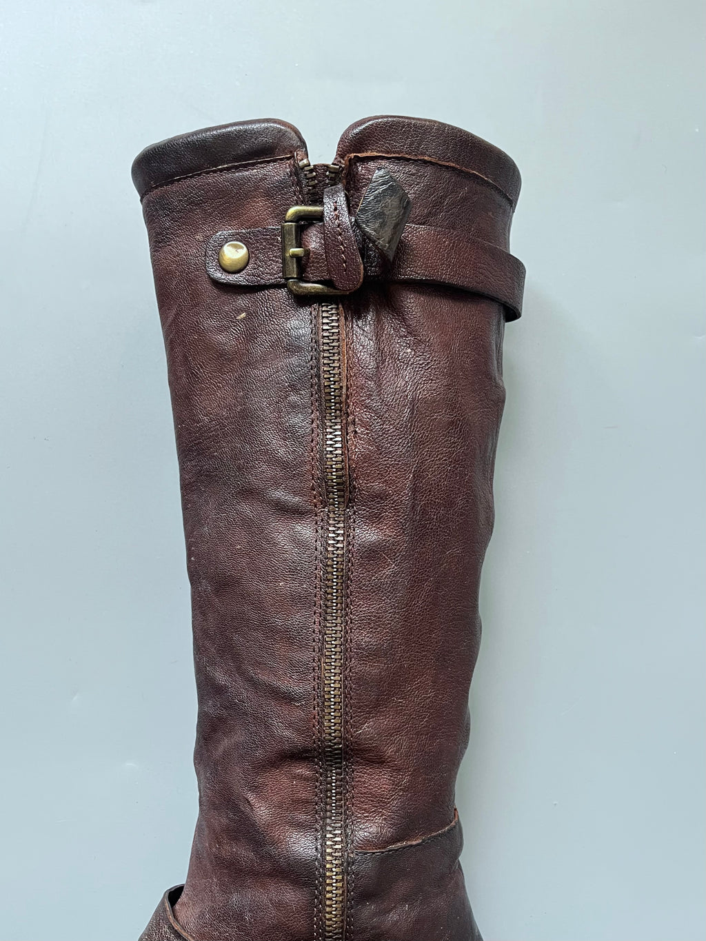 Kammi Brown Leather Riding Boots