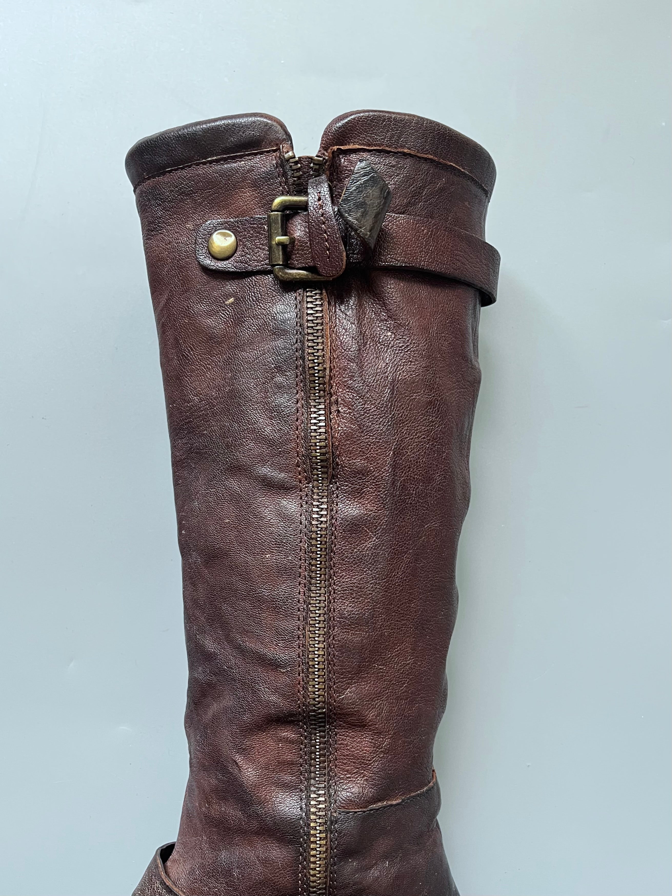 Kammi Brown Leather Riding Boots
