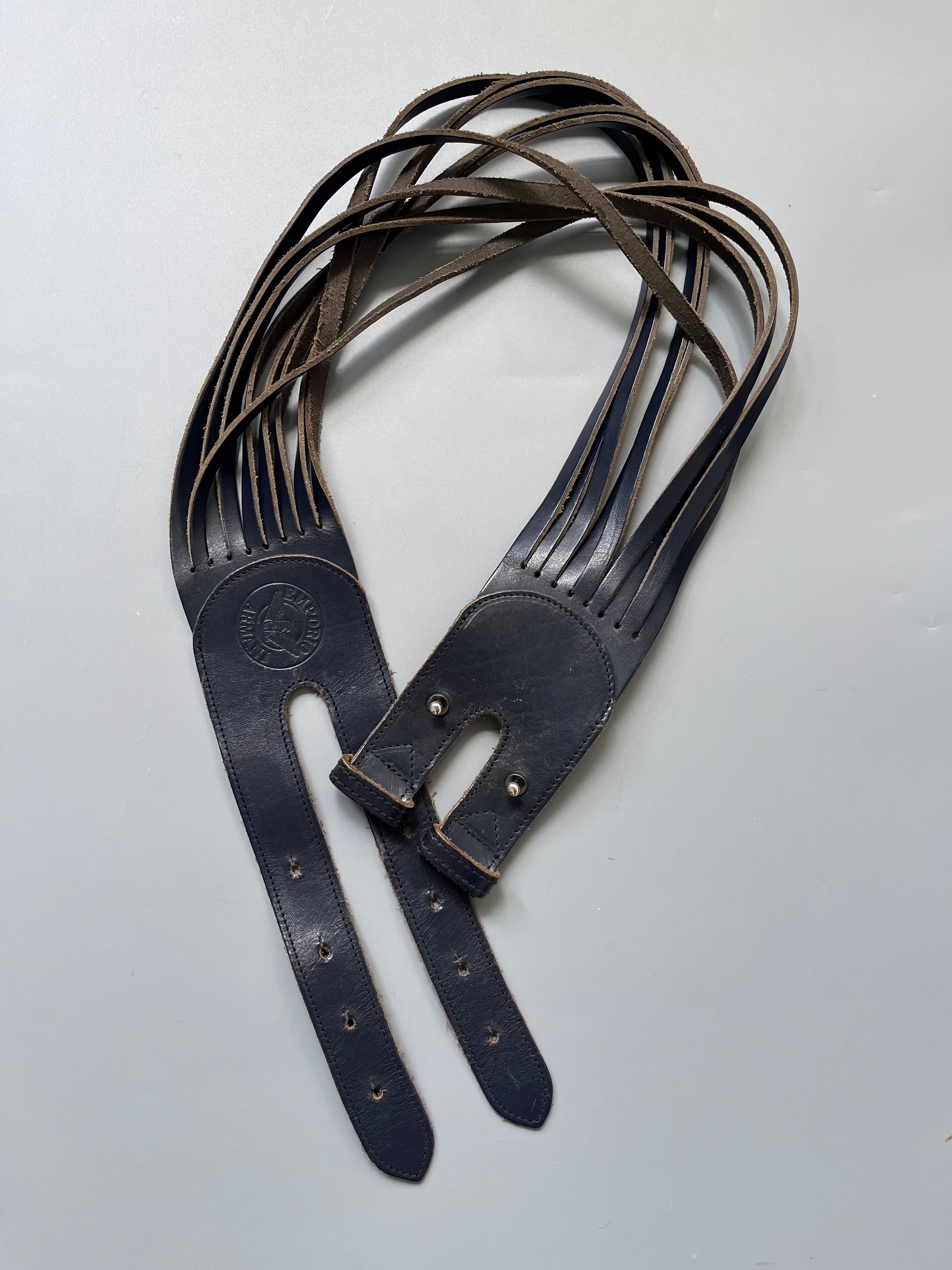 Empoiro Armani Navy Wide Leather Belt