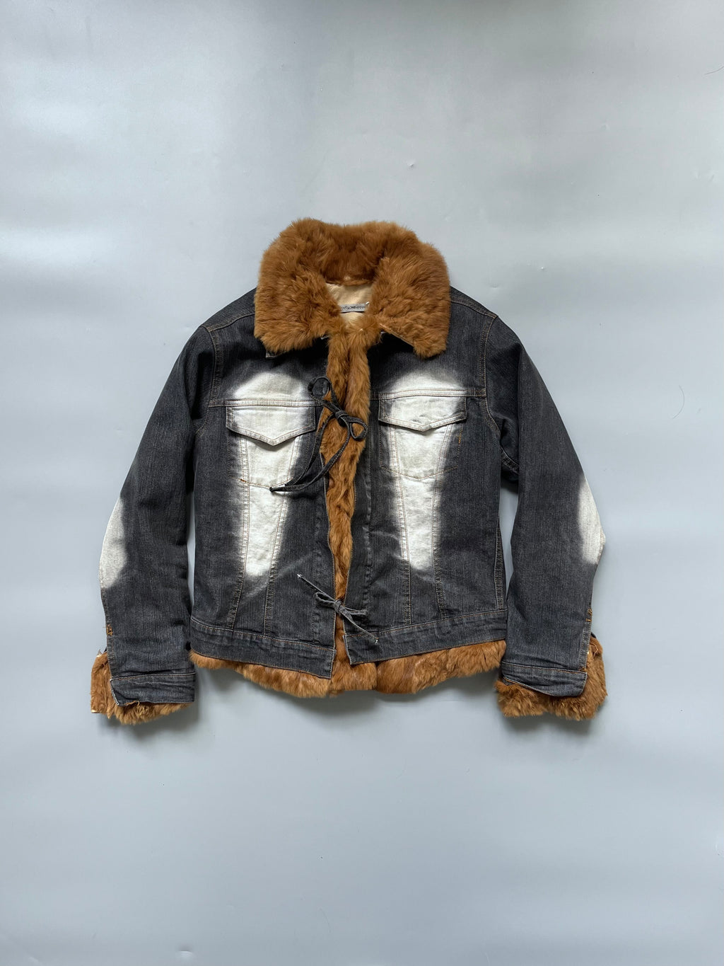 Atos Lombardini Fur Lining Denim Jacket