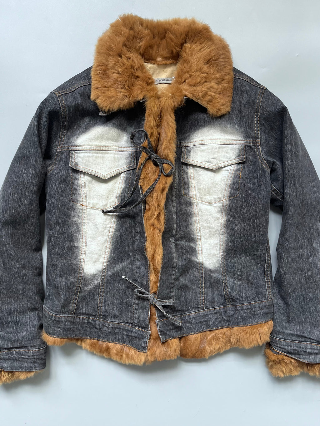 Atos Lombardini Fur Lining Denim Jacket