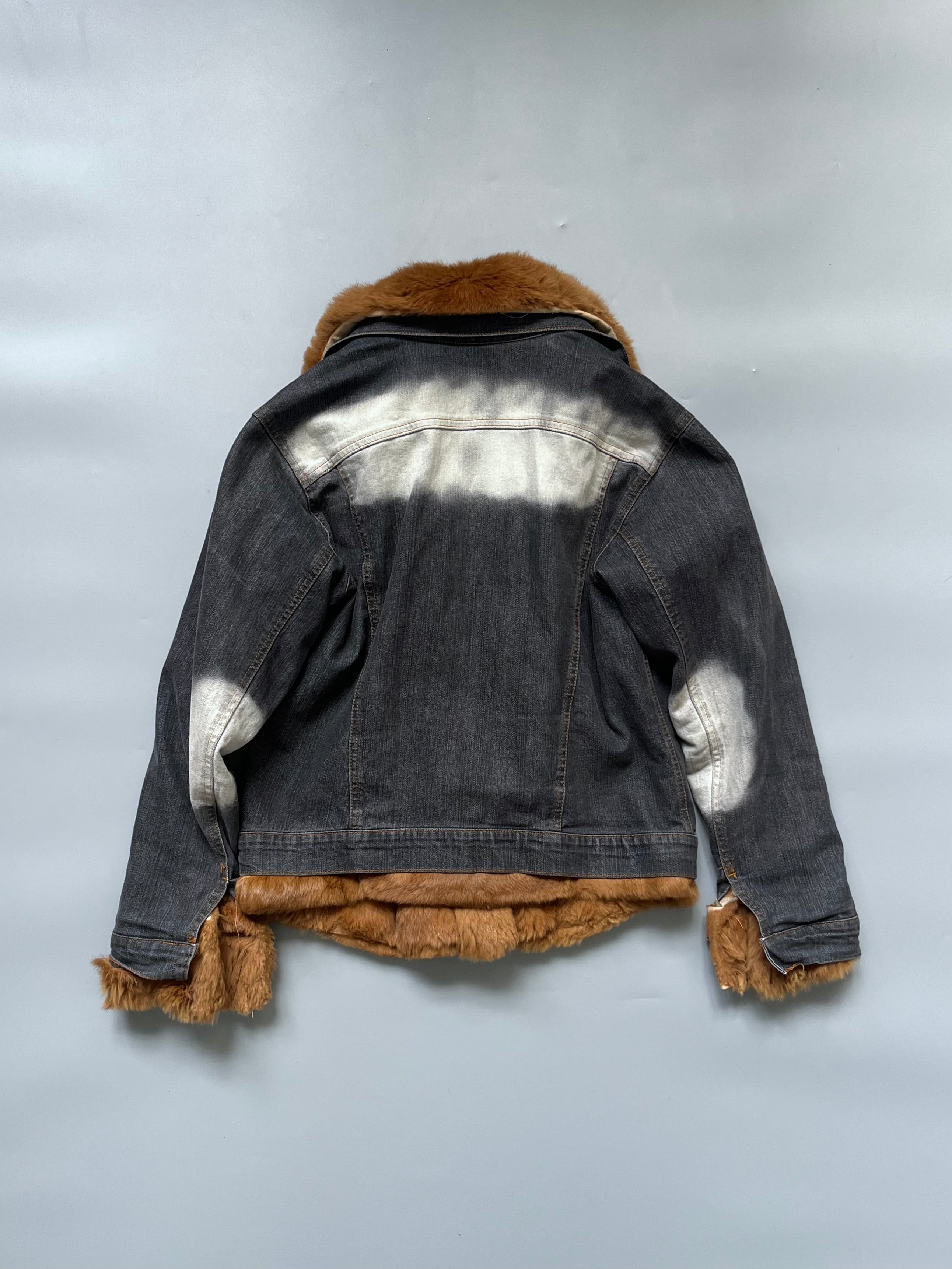 Atos Lombardini Fur Lining Denim Jacket