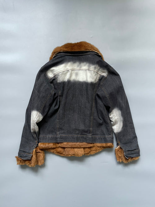 Atos Lombardini Fur Lining Denim Jacket