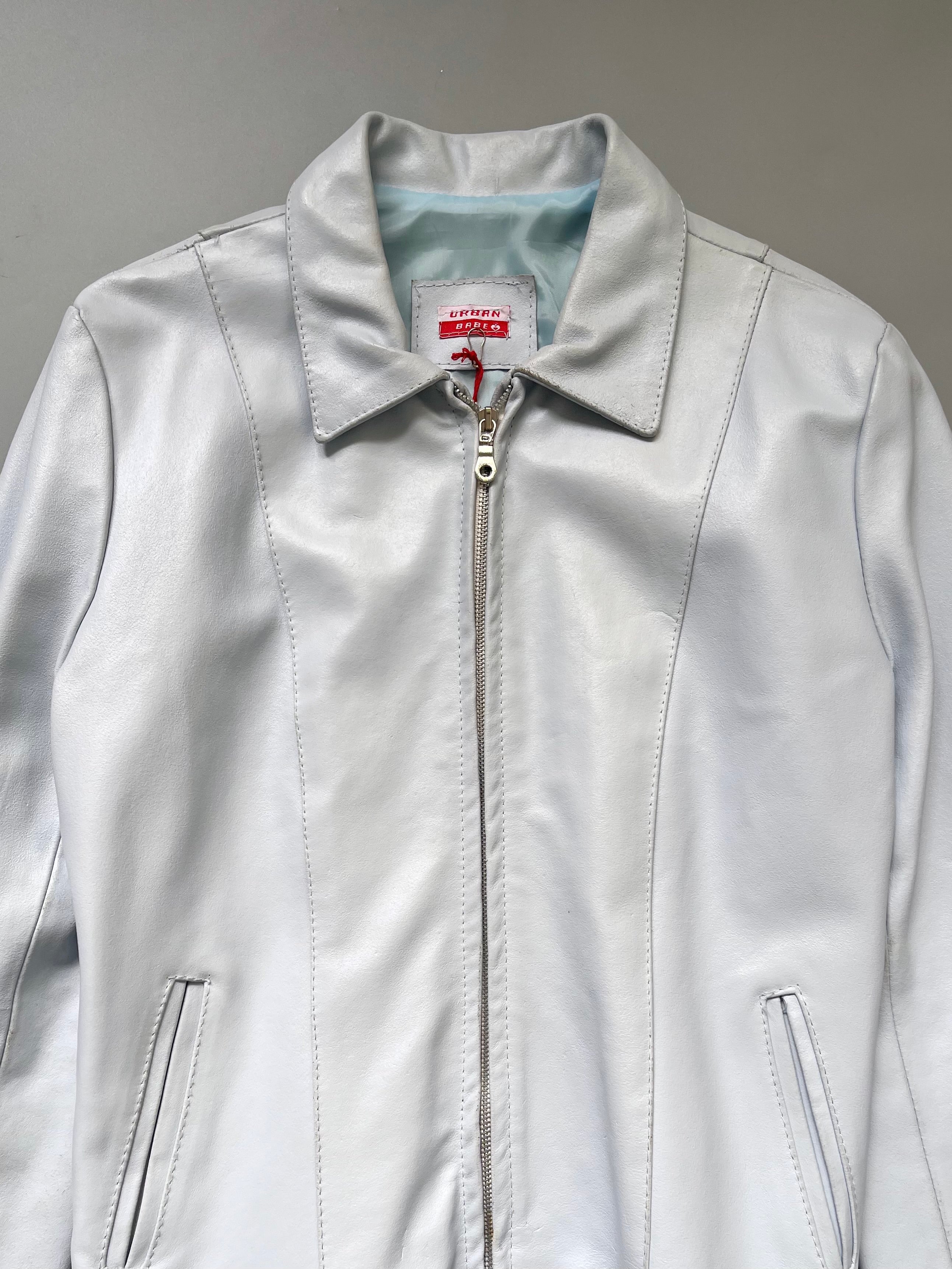 Urban Babe Baby Blue Leather Jacket