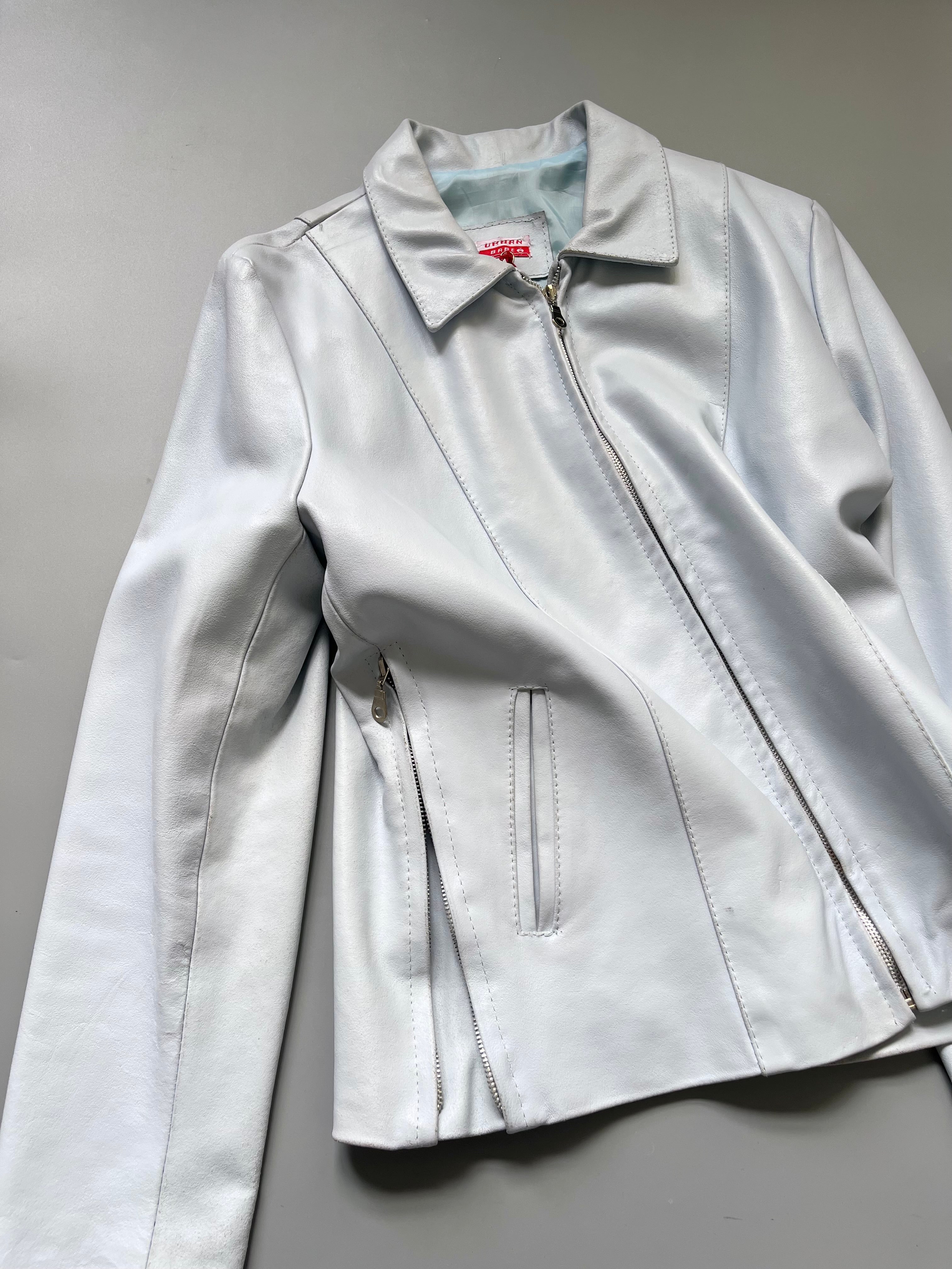 Urban Babe Baby Blue Leather Jacket