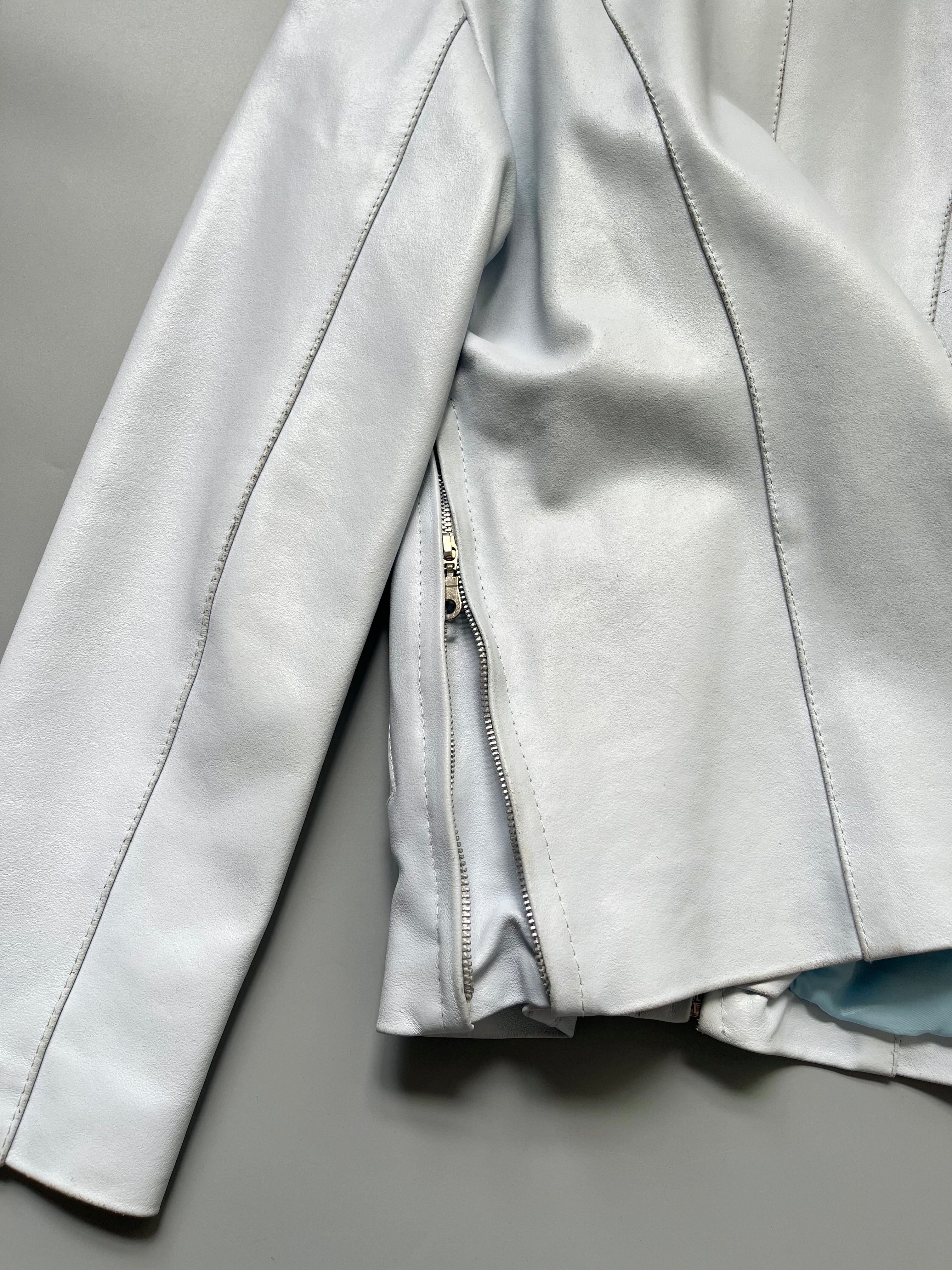 Urban Babe Baby Blue Leather Jacket