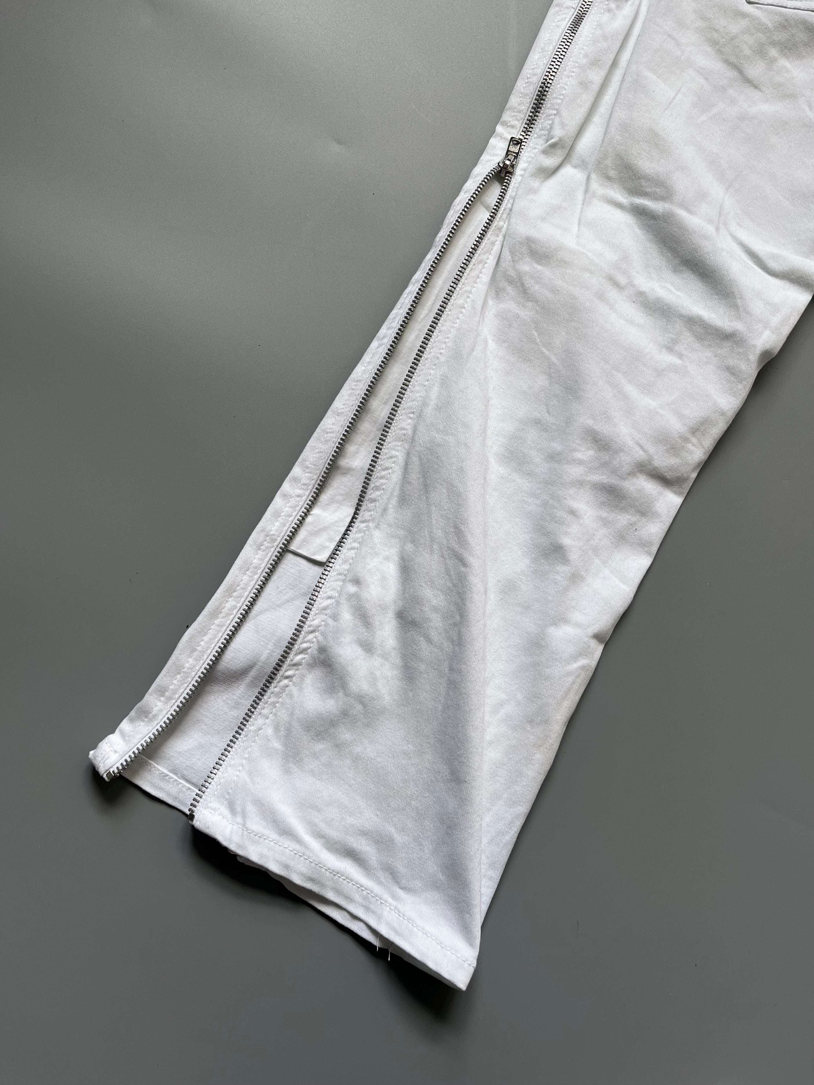 Denny Rose White Zipper Pants