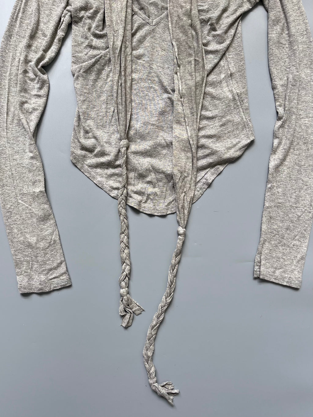 CELYN b Grey Cotton Top w. Scarf