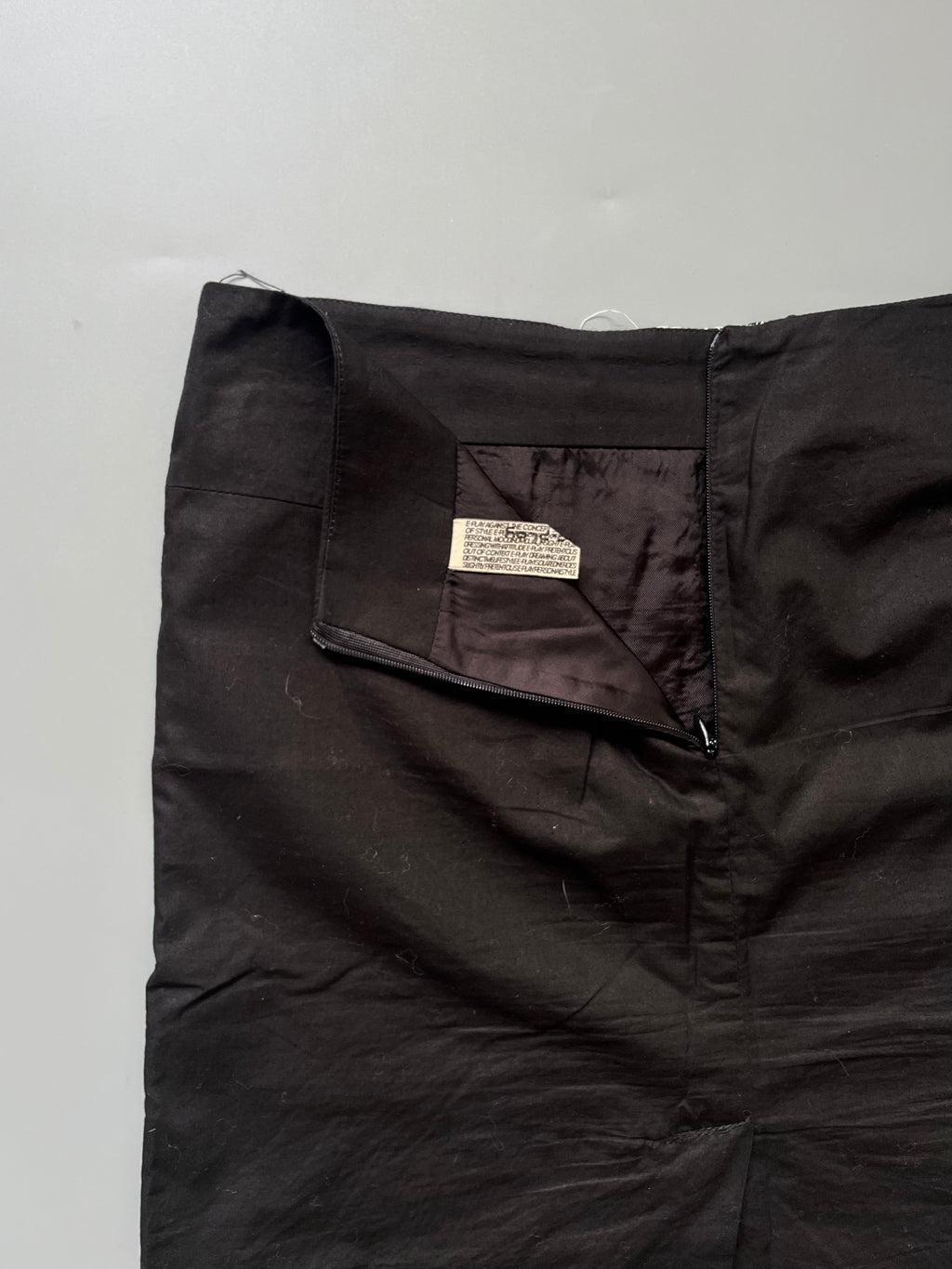 E-Play Black Cotton Abstract Lines Pattern Skirt
