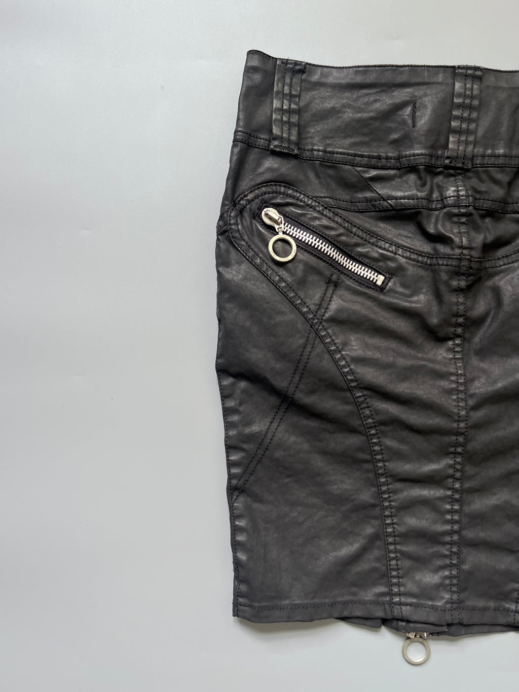Bray Steven Alan Leather Mini Skirt 