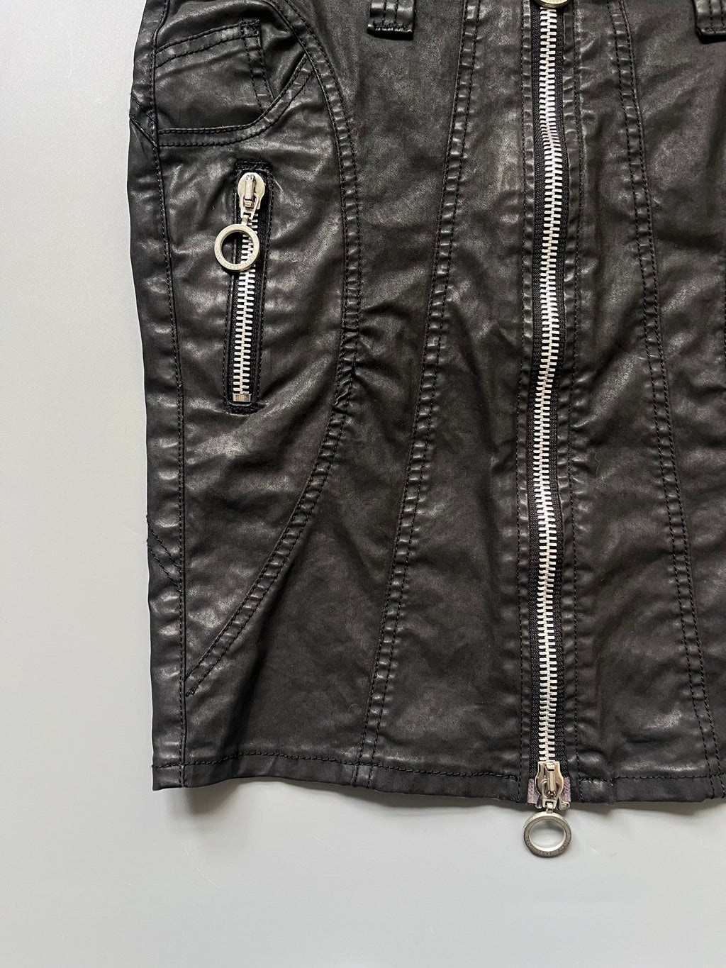 Bray Steven Alan Leather Mini Skirt 