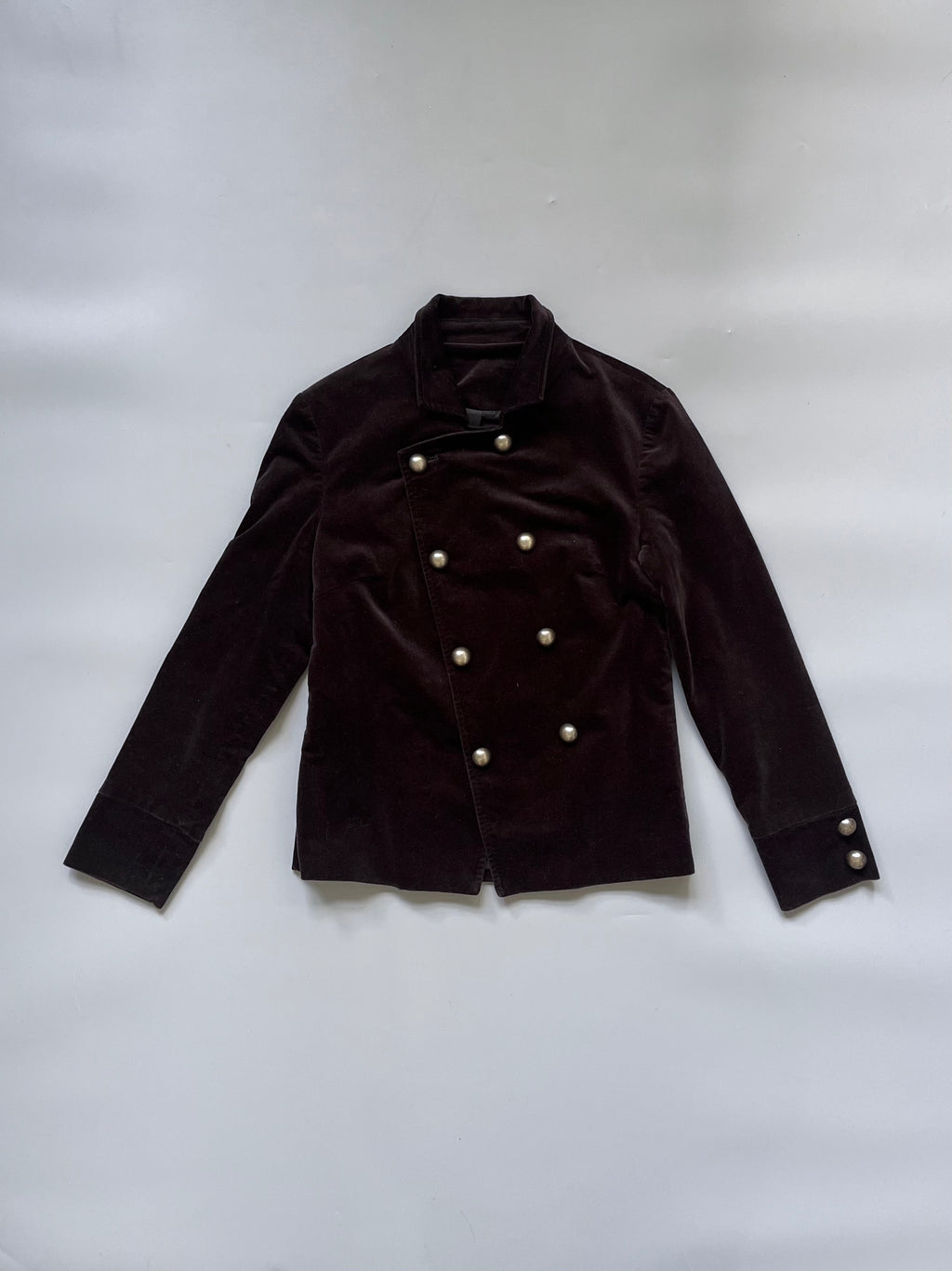 Made in Japan Black Velvet Buttons Coat