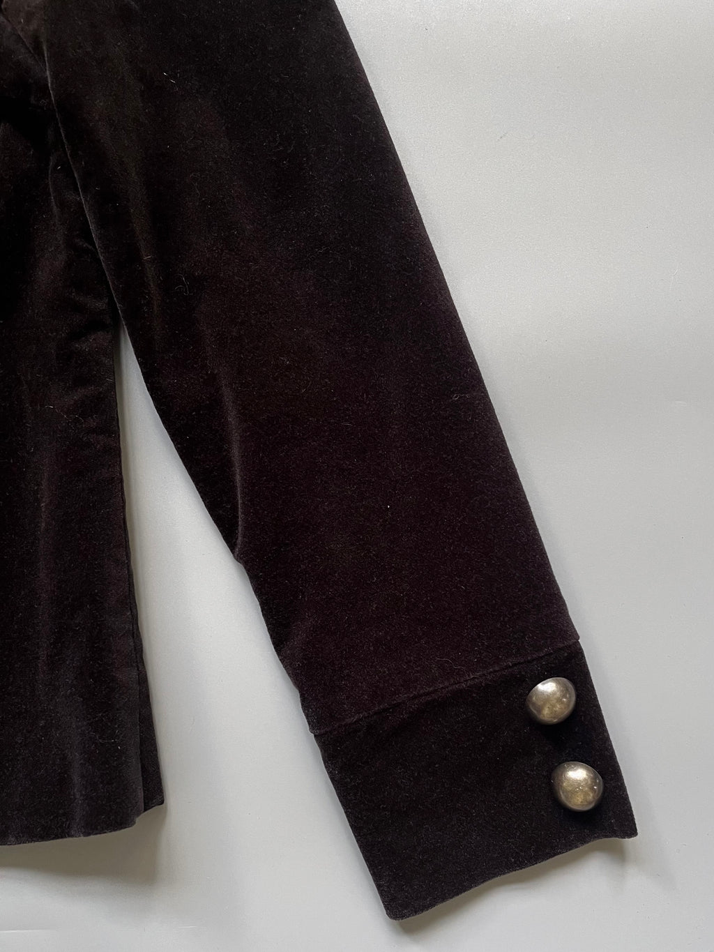 Made in Japan Black Velvet Buttons Coat