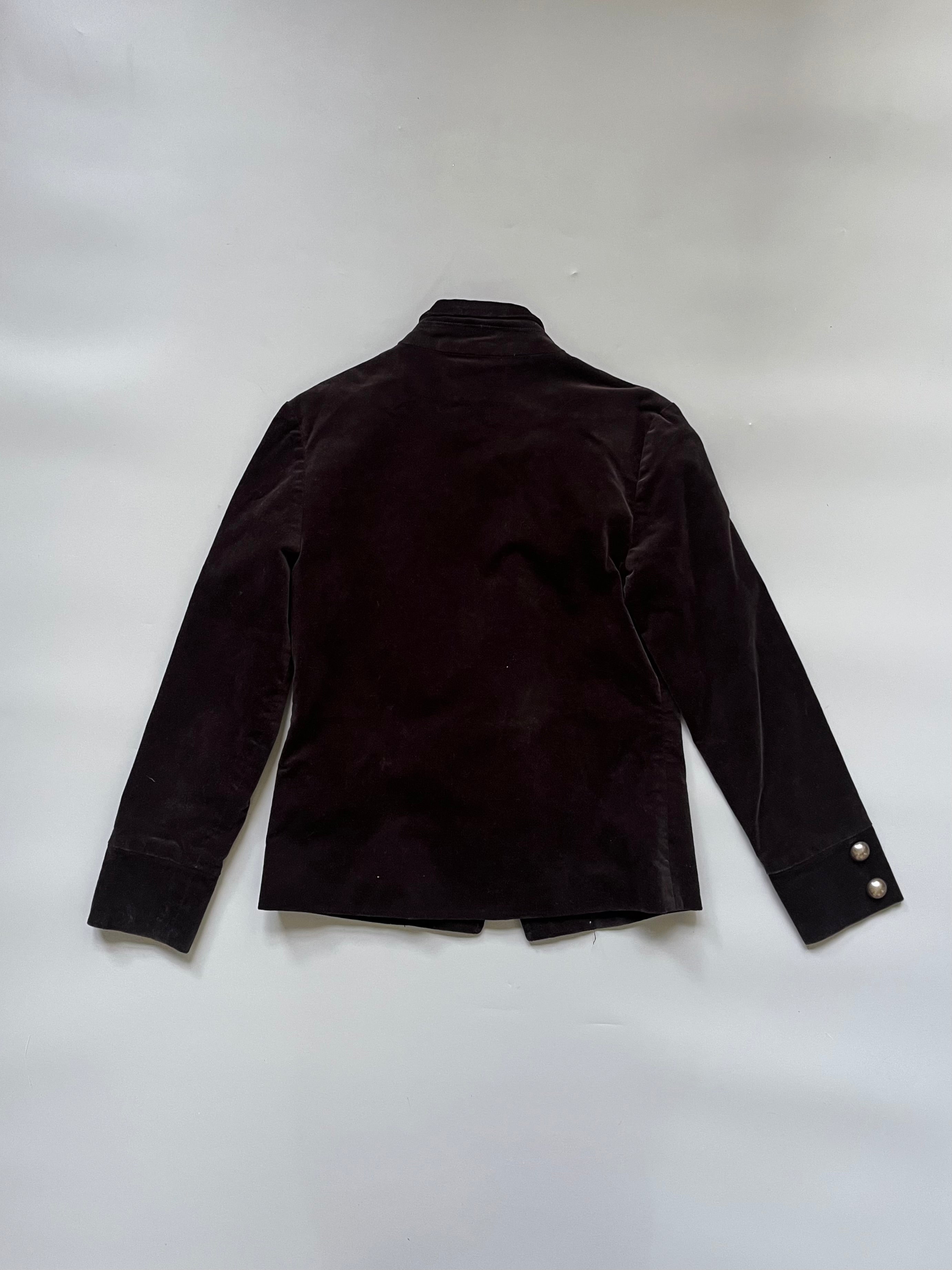Made in Japan Black Velvet Buttons Coat
