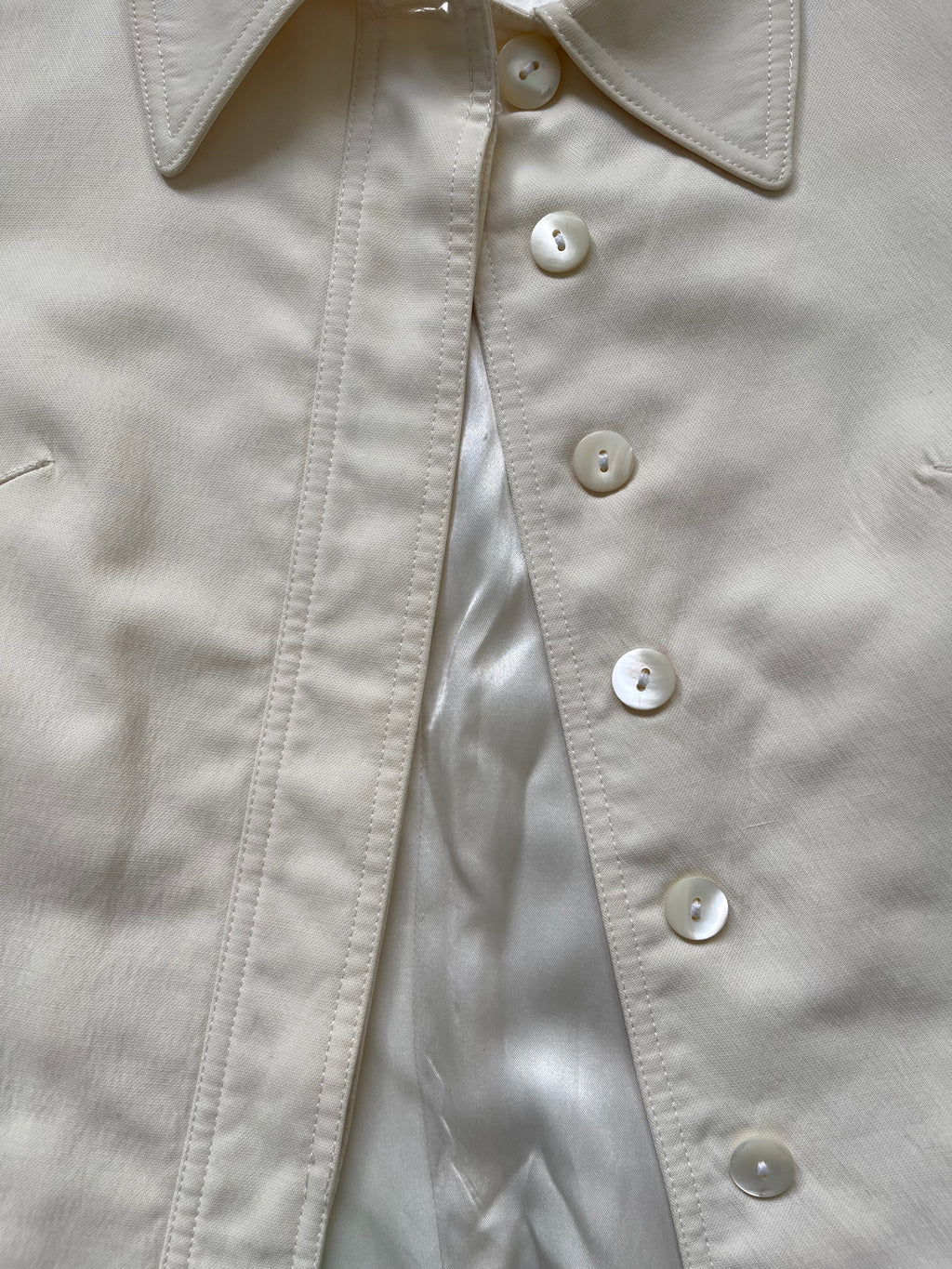 Plein Sud Ecru Crop Blazer Jacket