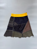 Pianura Studio Yellow Waist Collage Skirt