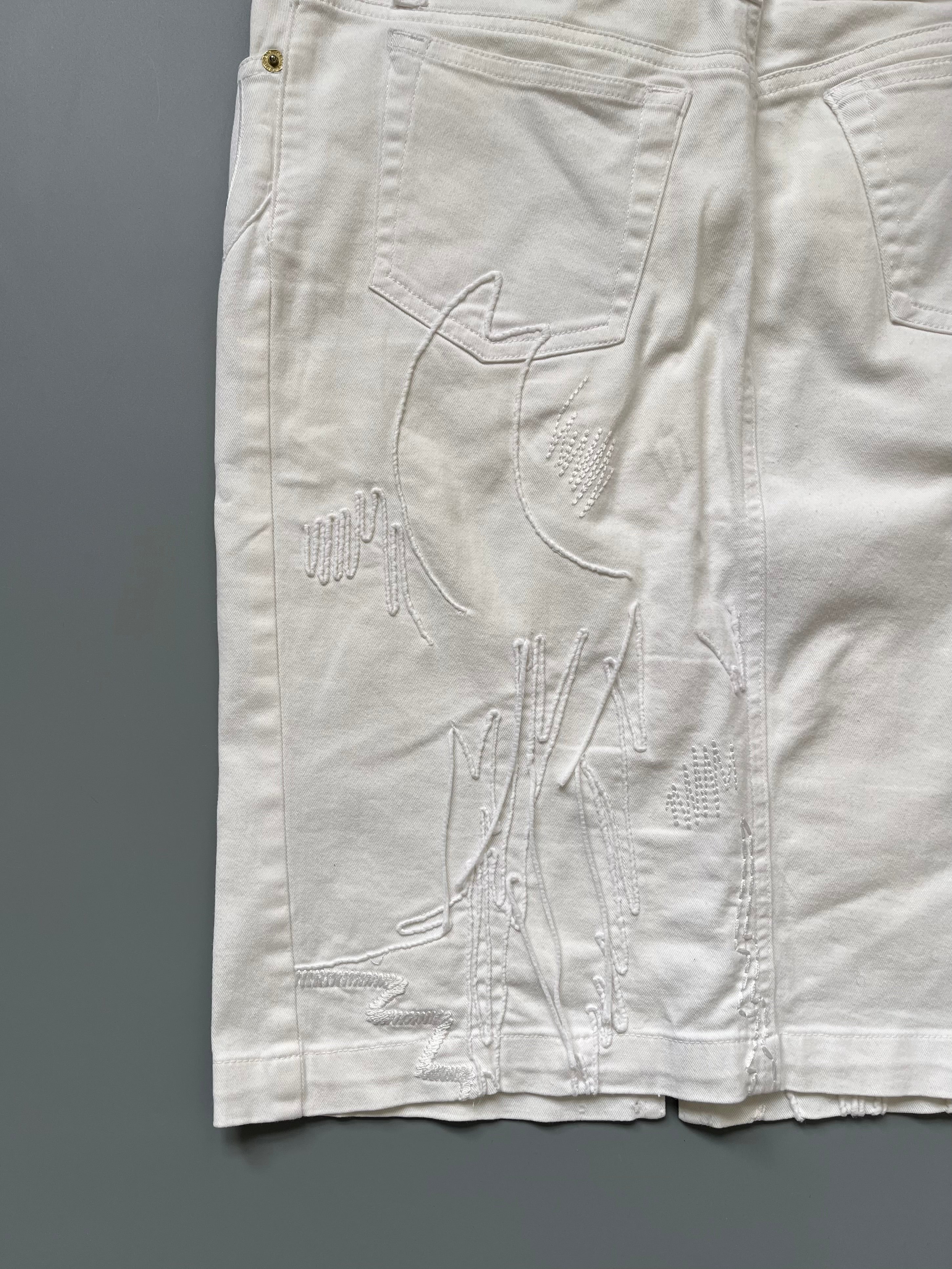 Iceberg White Denim Skirt