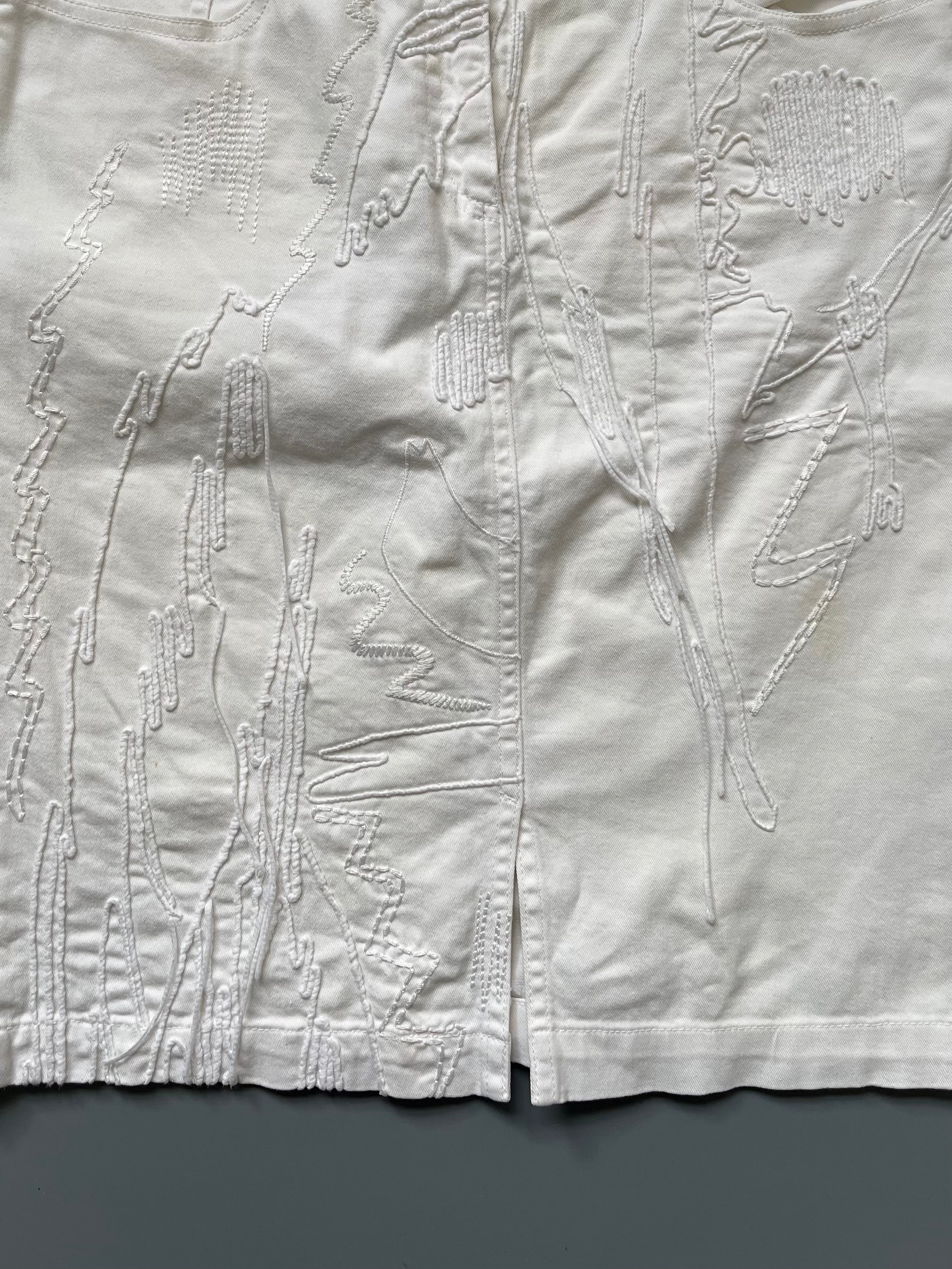 Iceberg White Denim Skirt