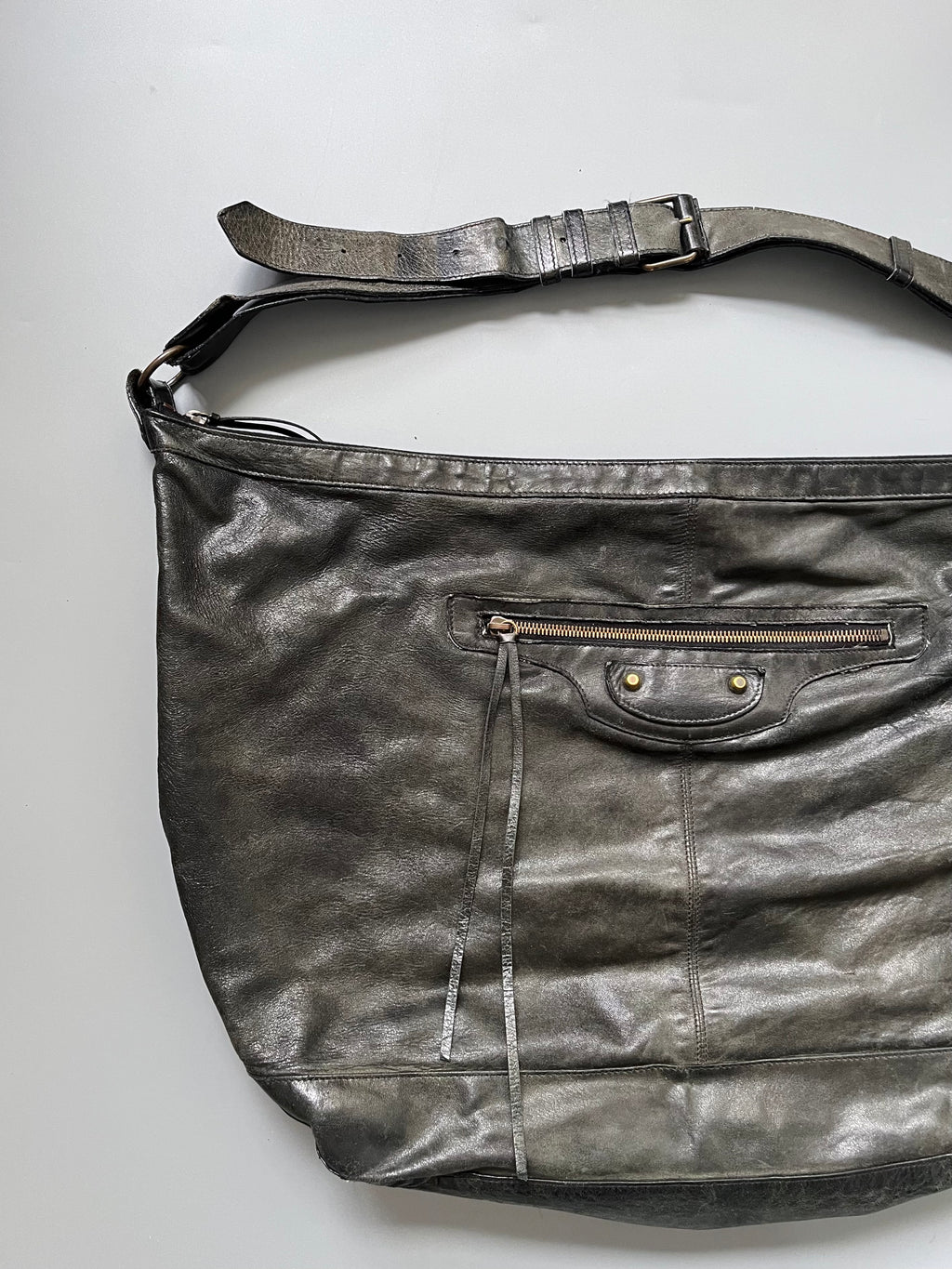 Balenciaga Charcoal Courier Bag