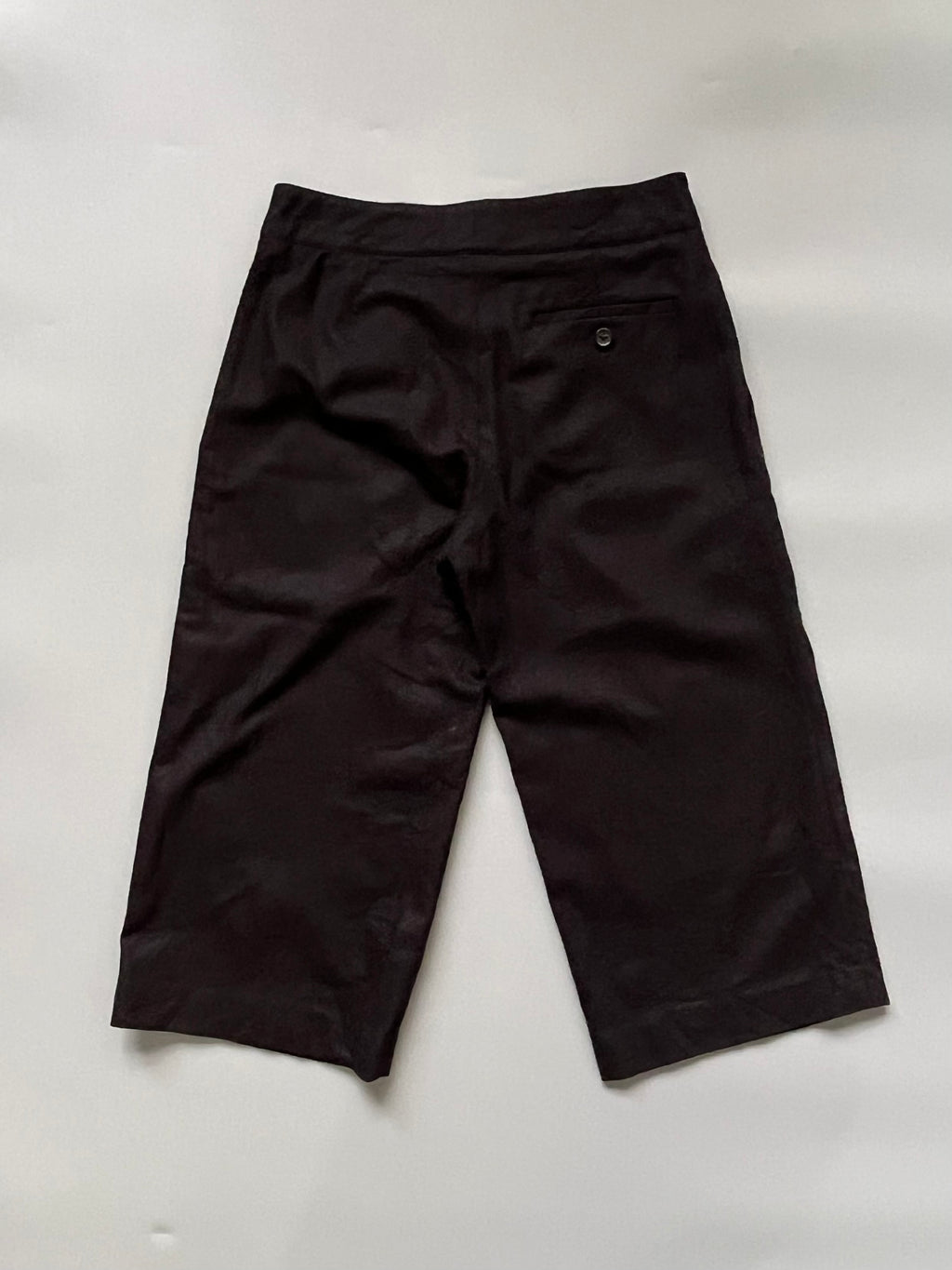 Margret Howell Black Wool Knee Length Shorts
