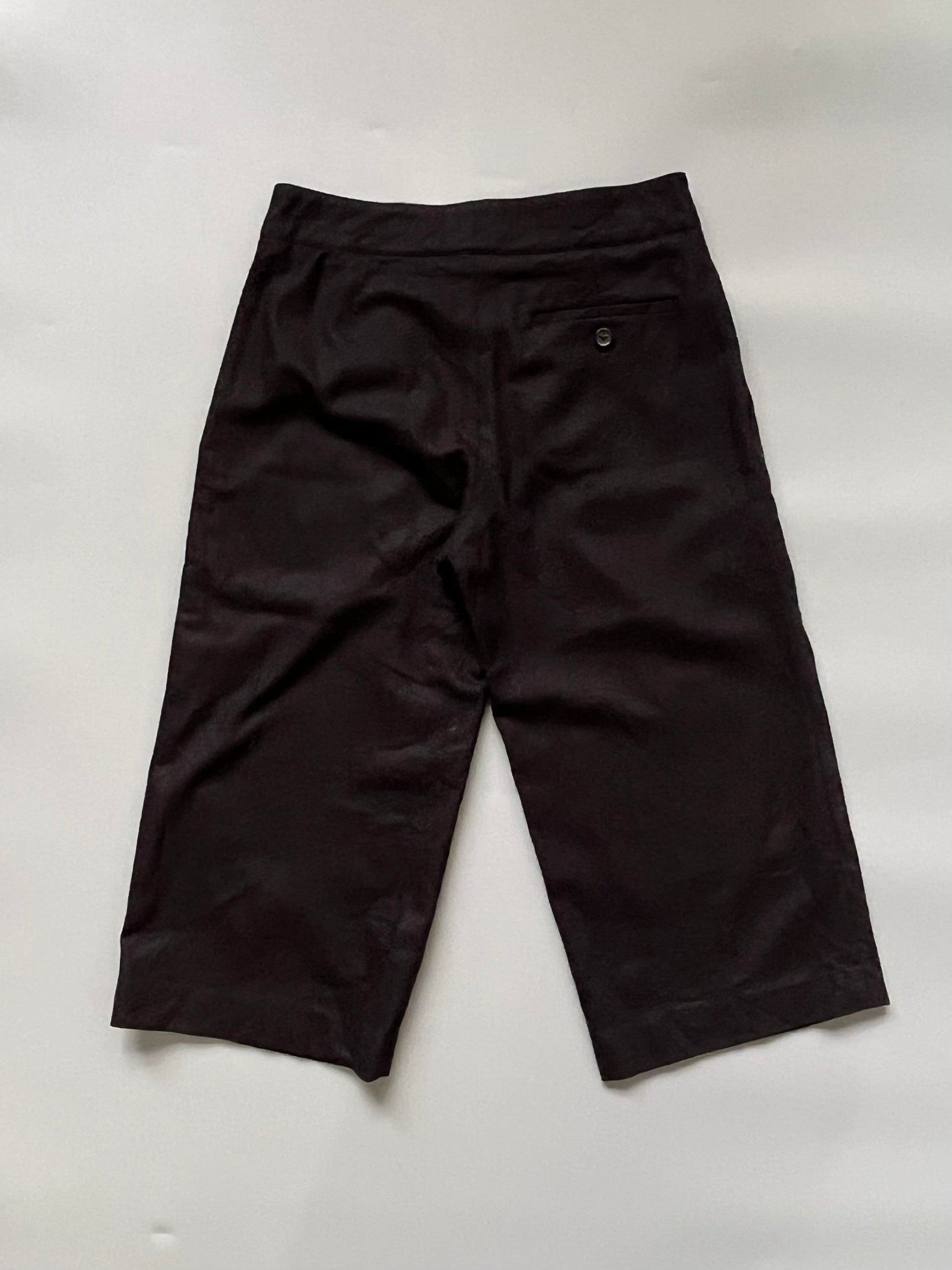 Margret Howell Black Wool Knee Length Shorts