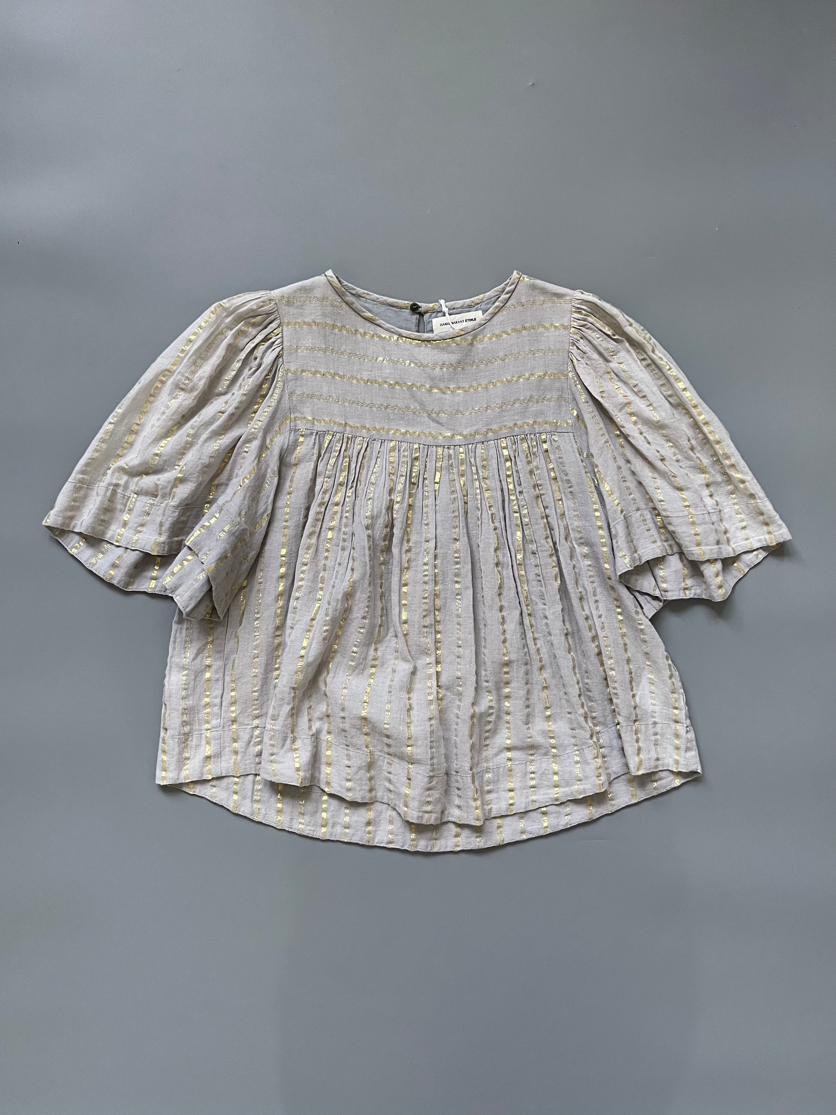 Isabel Marant Etoile Grey Linen Top