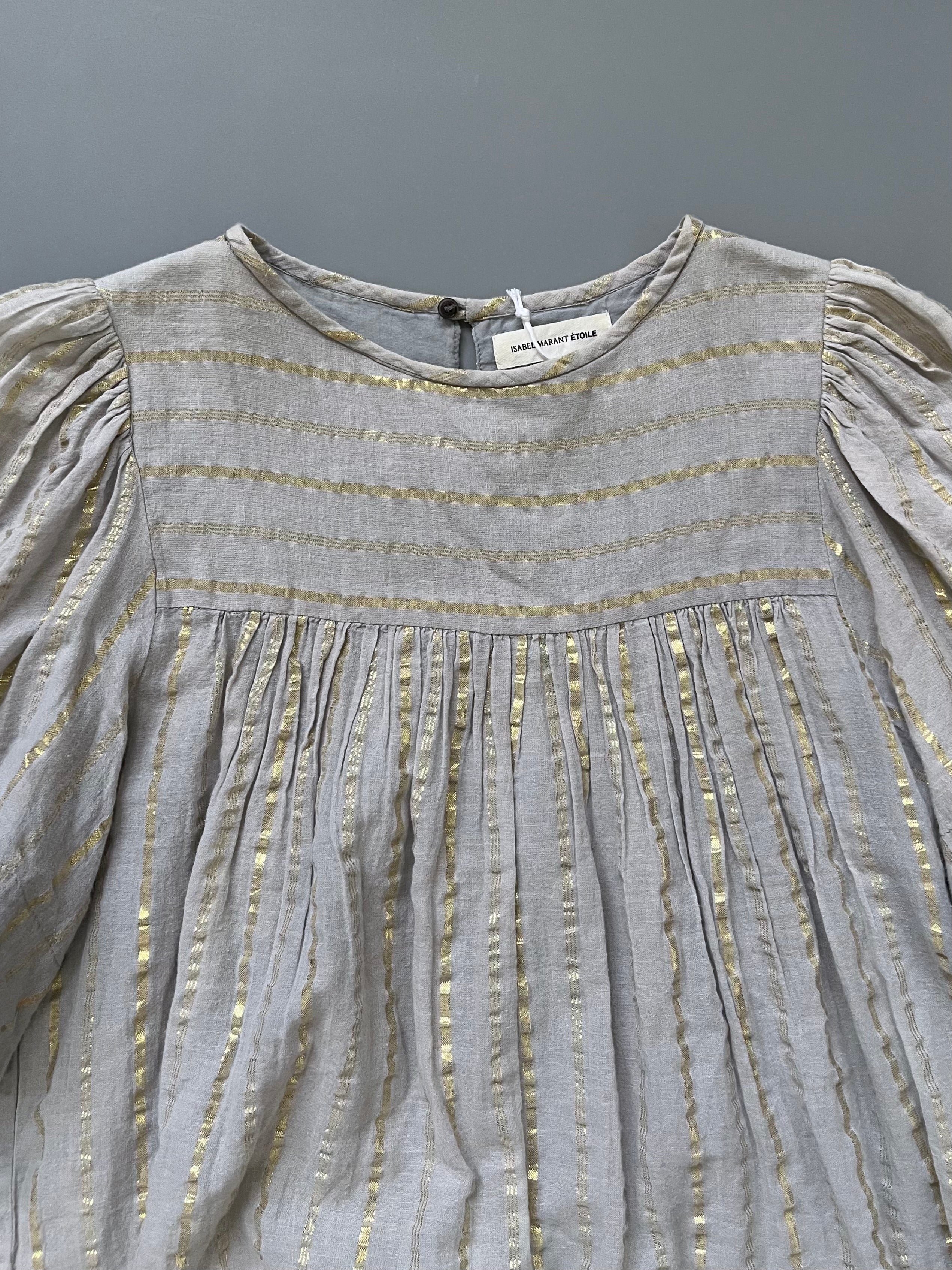 Isabel Marant Etoile Grey Linen Top