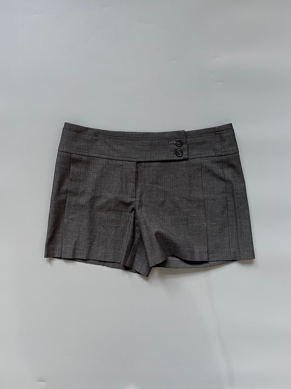 Sisley Grey Wool Mini Shorts