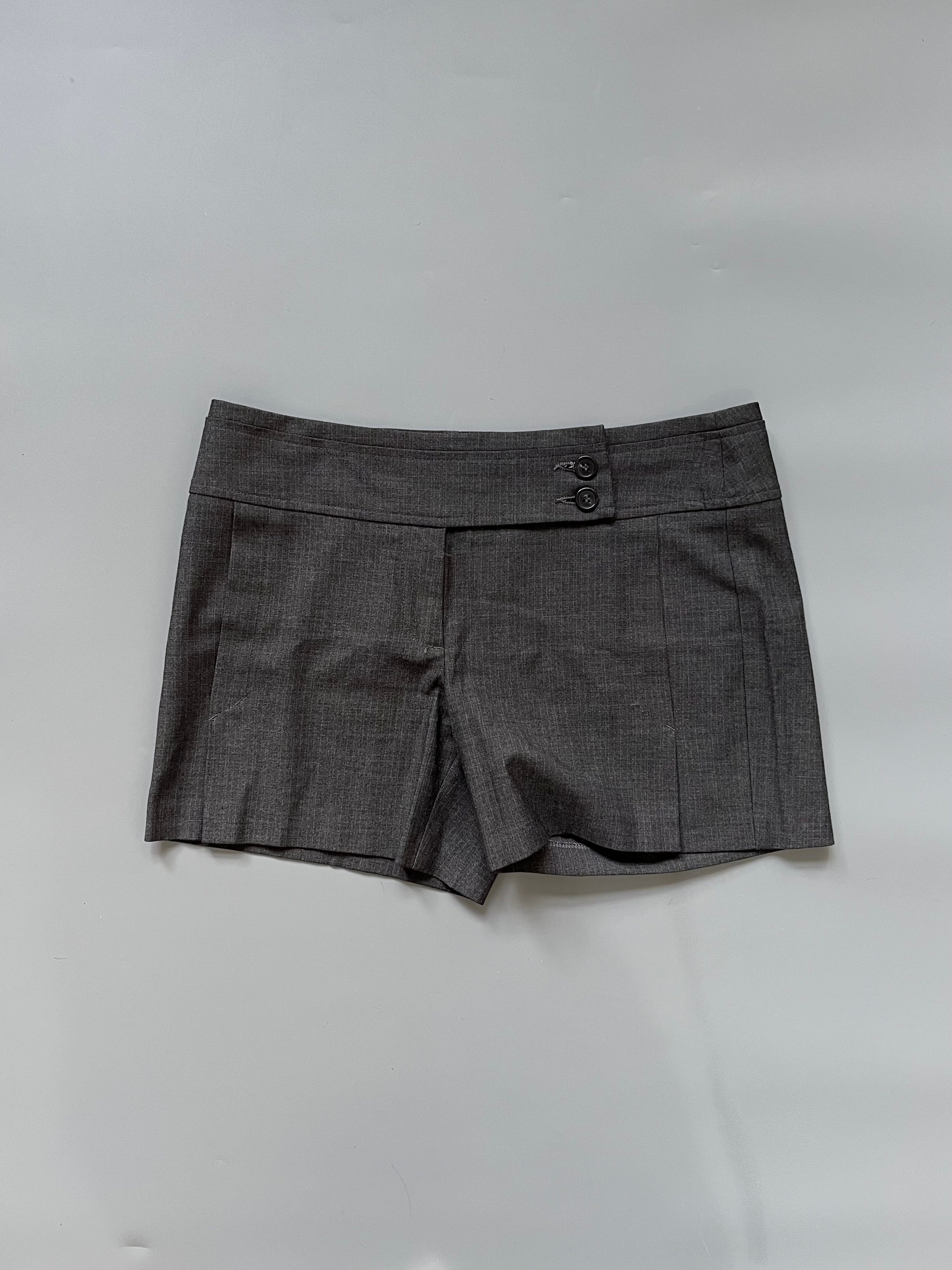 Sisley Grey Wool Mini Shorts