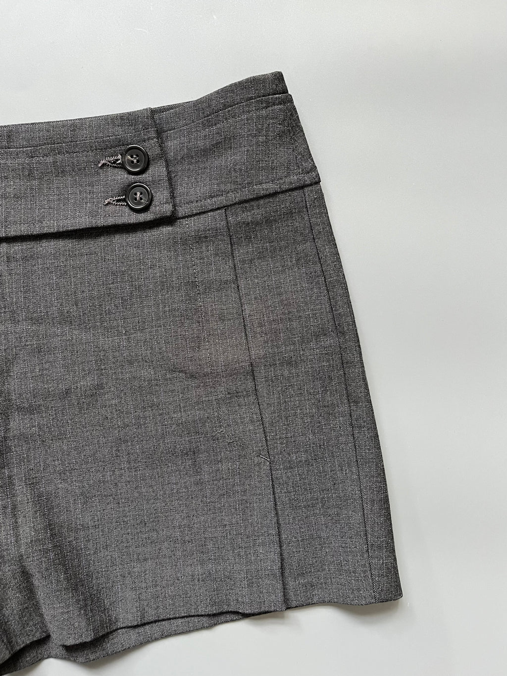 Sisley Grey Wool Mini Shorts