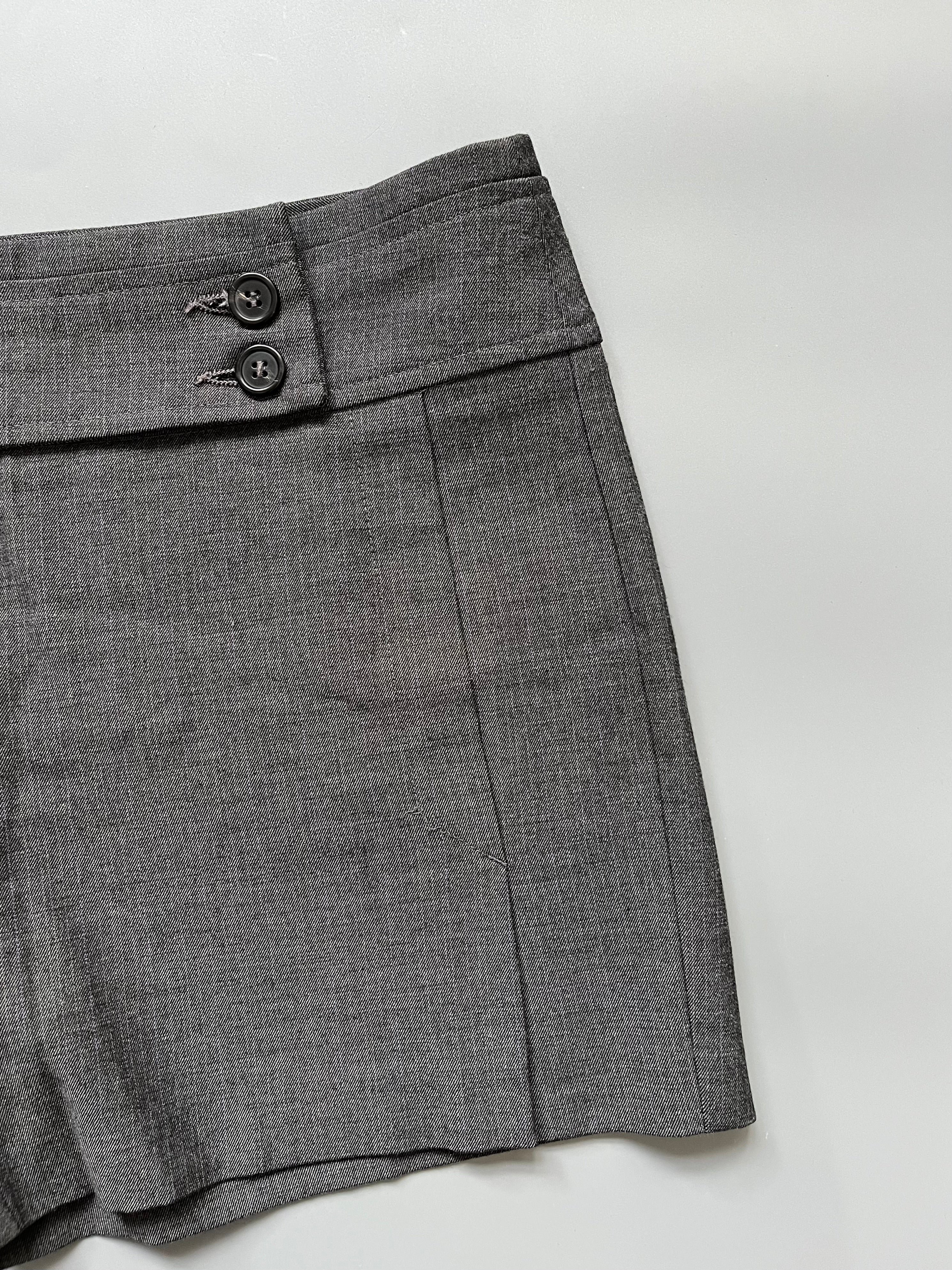 Sisley Grey Wool Mini Shorts