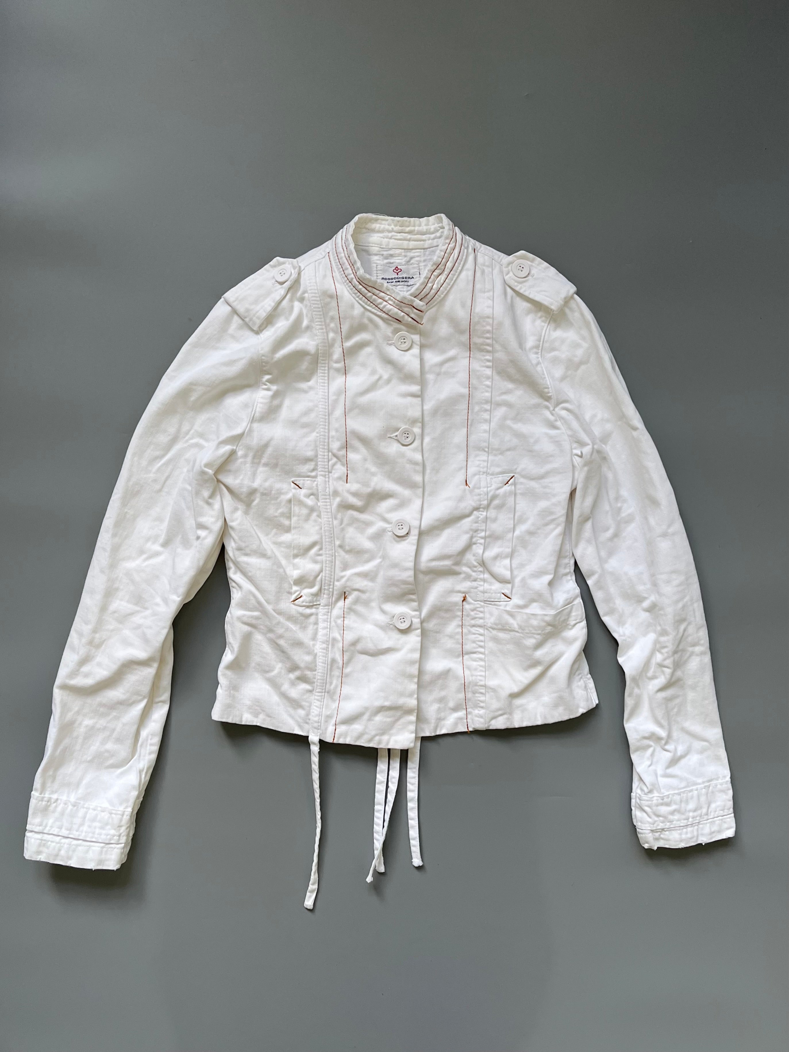 Rossodisera Ecru Cotton Jacket